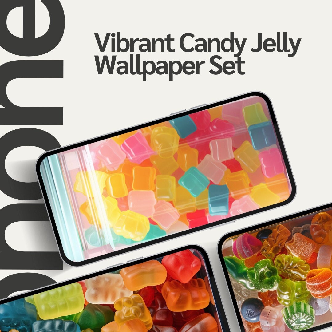 Vibrant Candy Jelly Wallpaper Set – Sweet iPhone Backgrounds