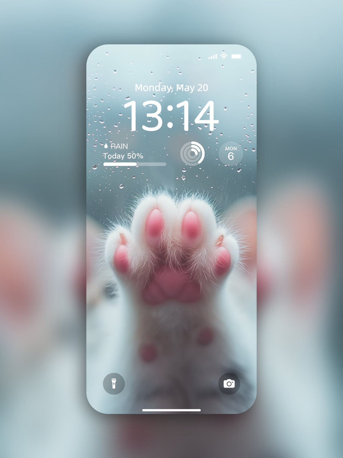 Adorable Cat Paw Phone Wallpaper | Cute and Cozy Lock Screen | Whimsical Home Screen | iPhone & Android| Instant Download