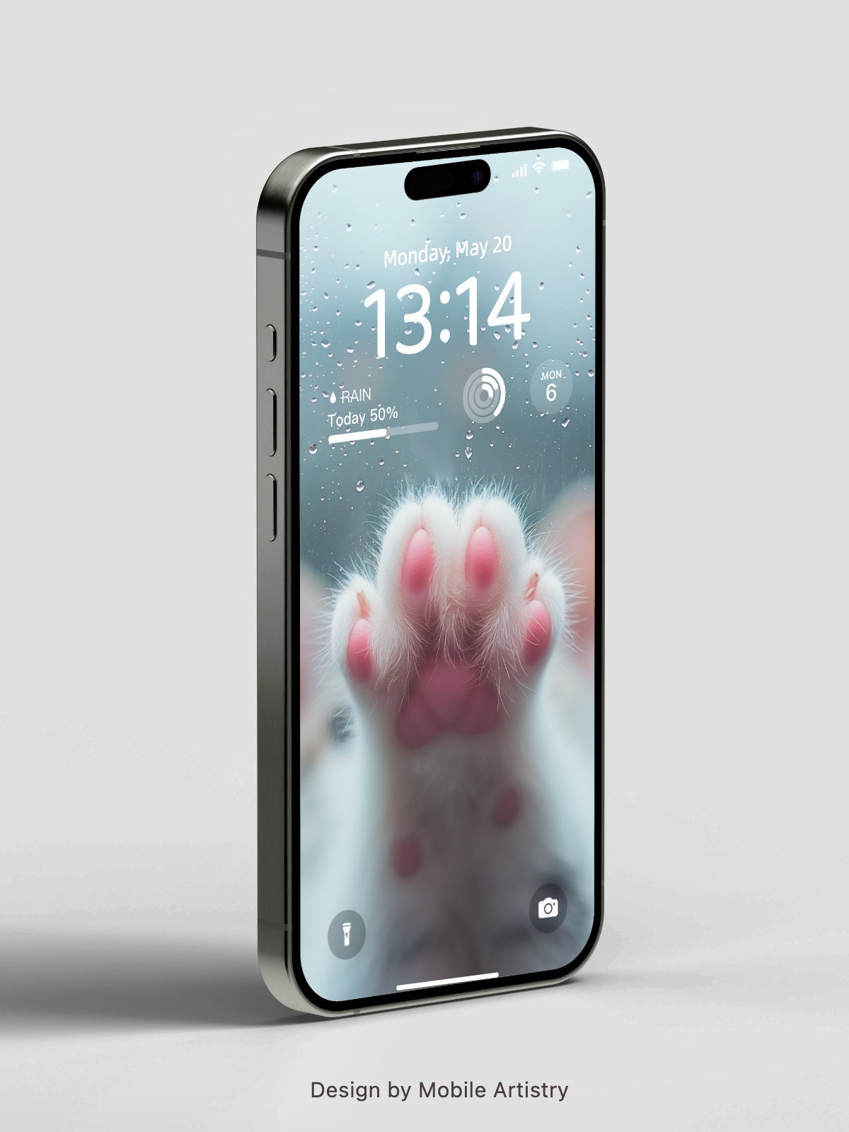 Adorable Cat Paw Phone Wallpaper | Cute and Cozy Lock Screen | Whimsical Home Screen | iPhone & Android| Instant Download