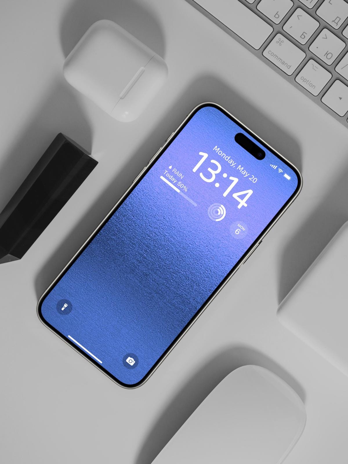 Blue Gradient Phone Wallpaper - High-Resolution PNG - Modern Lock Screen - Aesthetic Home Screen - Instant Download for iPhone and Android