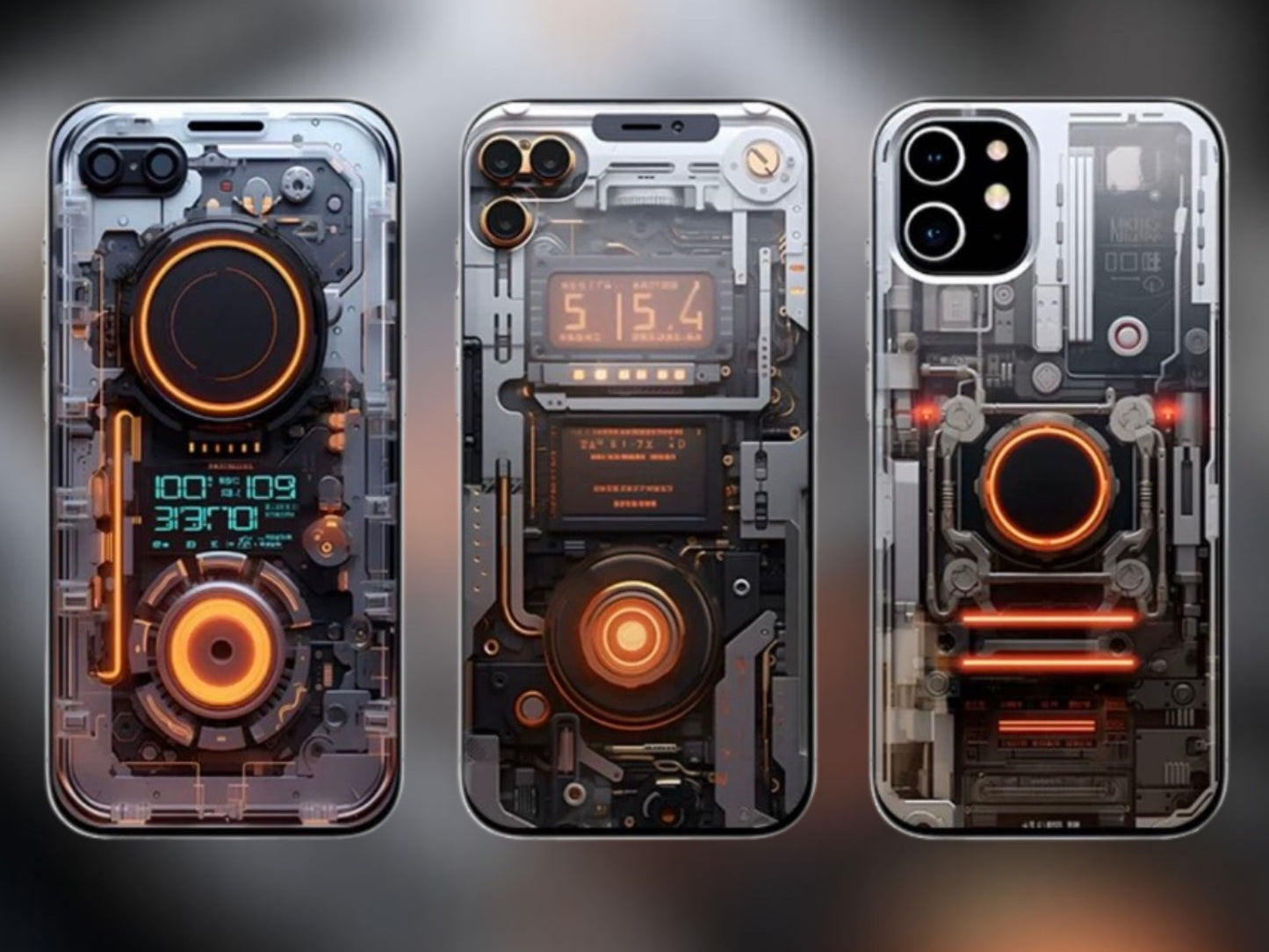 3D Cyberpunk Tech Wallpapers| Ultra HD|iOS Wallpaper| Futuristic Digital Art for iPhone, Android|Instant Digital Download|Set of 5