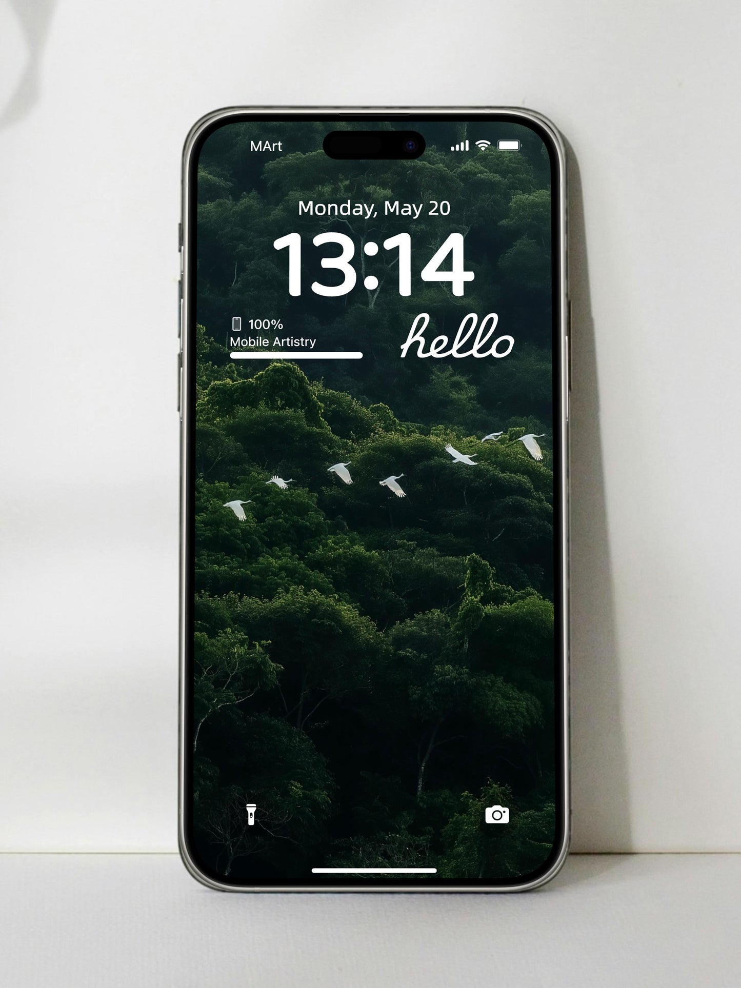 Birds in the Forest 4K Phone Wallpaper - Serene Nature Scene for iPhone Android
