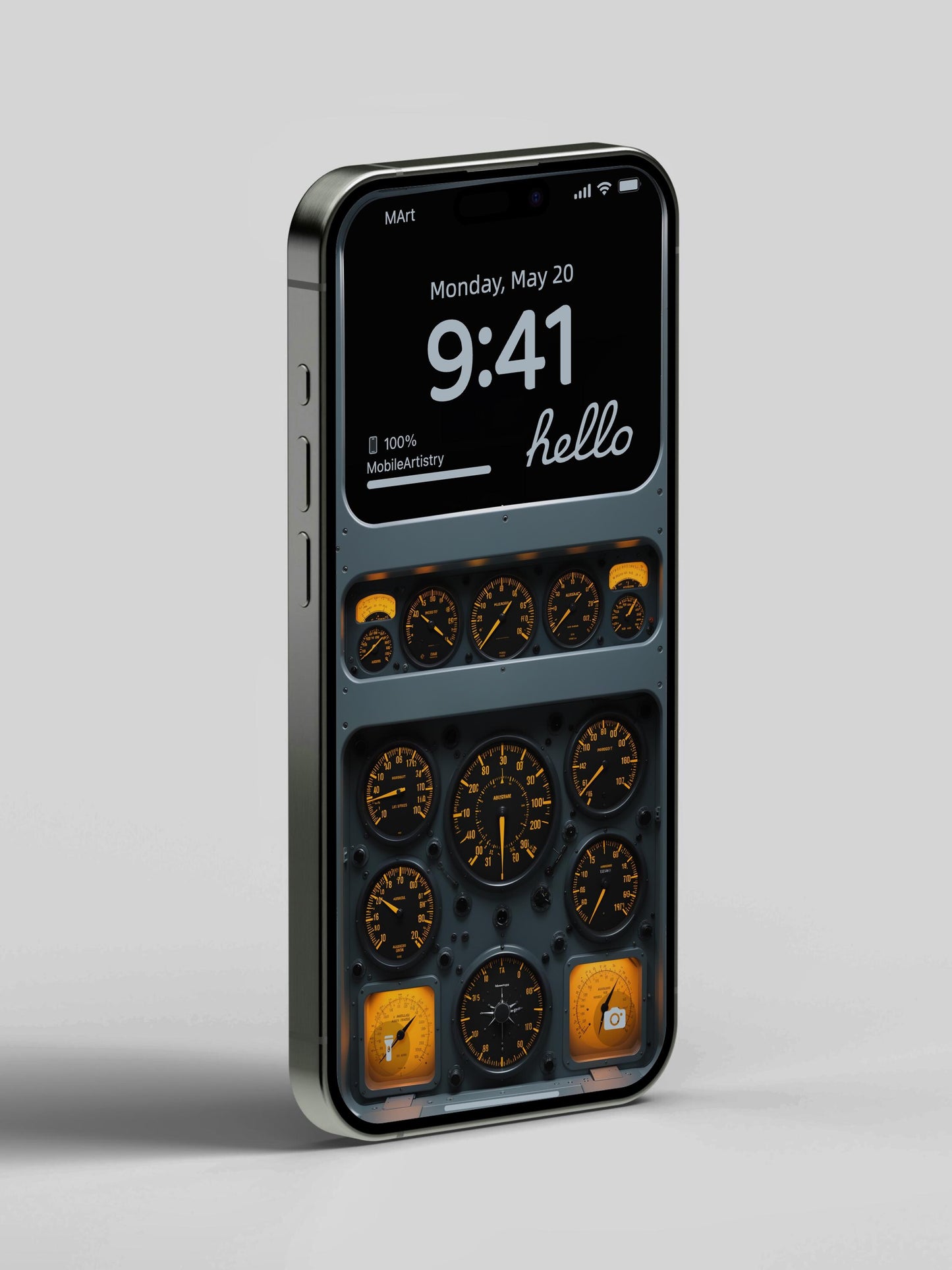 Vintage Cockpit Instrument iPhone Wallpaper | Retro Aviation Phone Background | Steampunk Aesthetic Home Screen | Android Wallpaper HD
