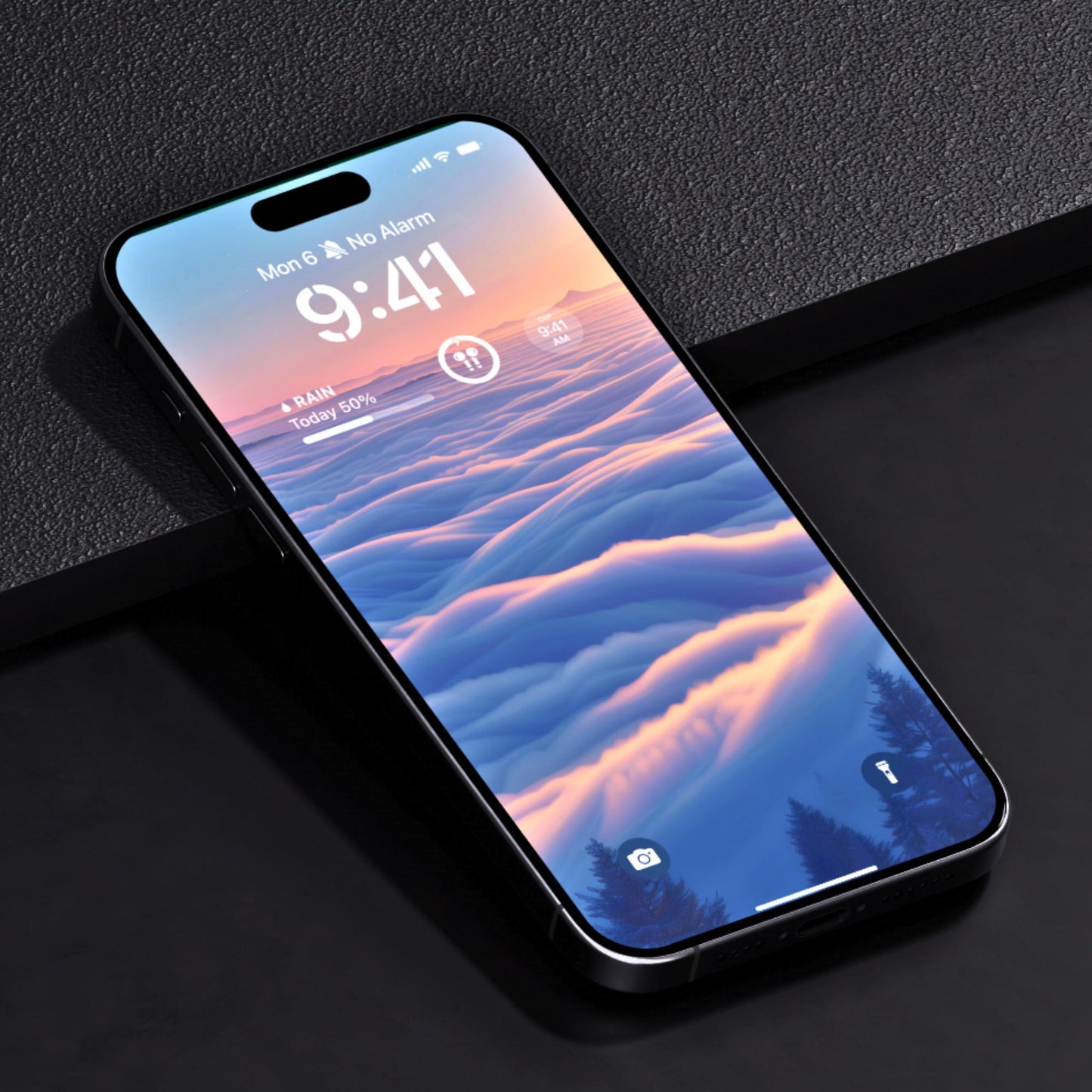Tranquil Cloudscape Sunrise Wallpaper Set - 4K Ultra HD for Mobile Tablet Desktop - Mountain Sky Scene