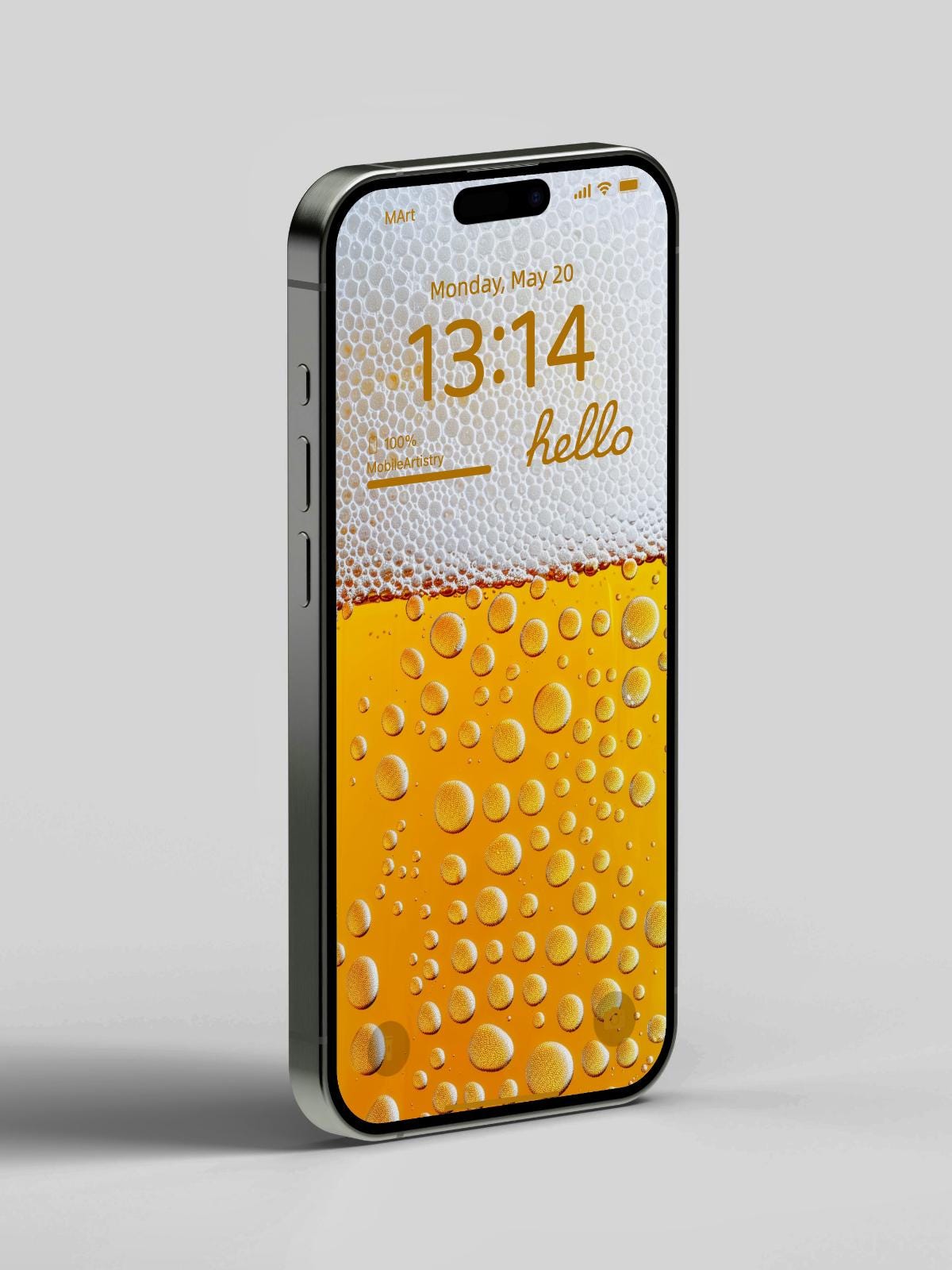4K Golden Beer Bubbles Wallpaper | Lock Screen & Home Screen Background | Beer-Themed Mobile Wallpaper|iPhone/Android Wallpaper