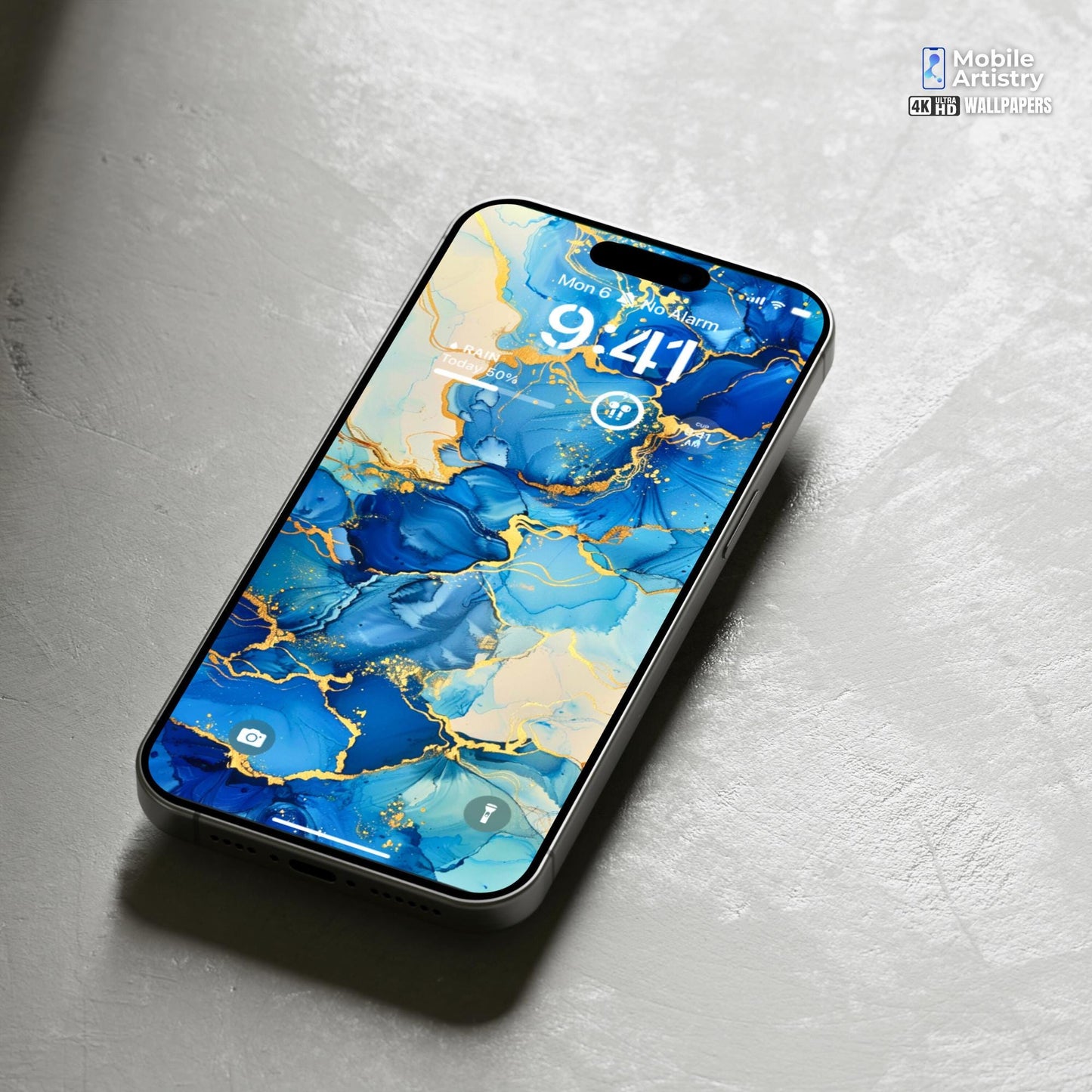 Abstract Blue Marble Phone Wallpaper Set | 4K Ocean-Inspired Aesthetic Backgrounds | Elegant Lock & Home Screen | Instant Download