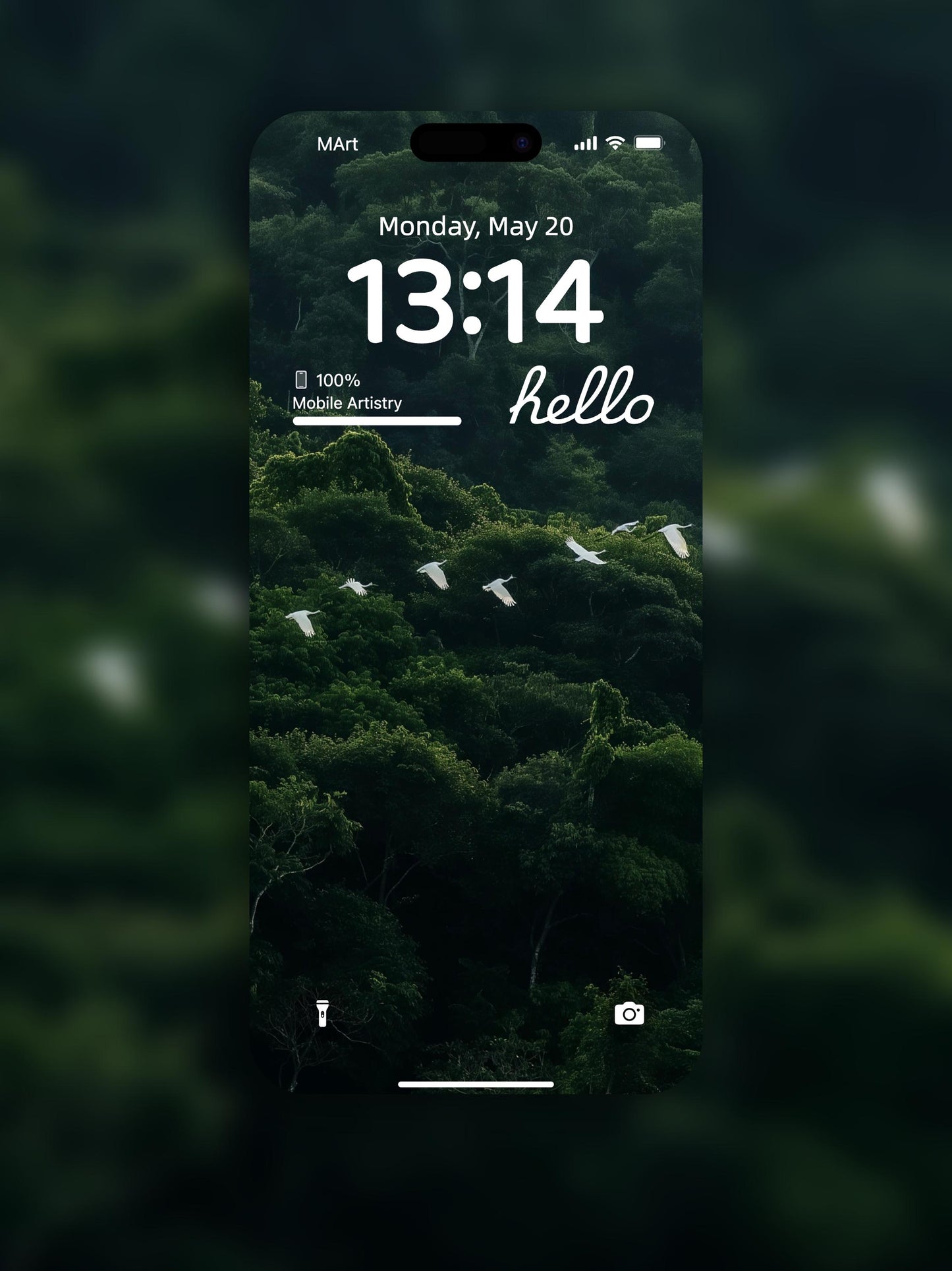 Birds in the Forest 4K Phone Wallpaper - Serene Nature Scene for iPhone Android