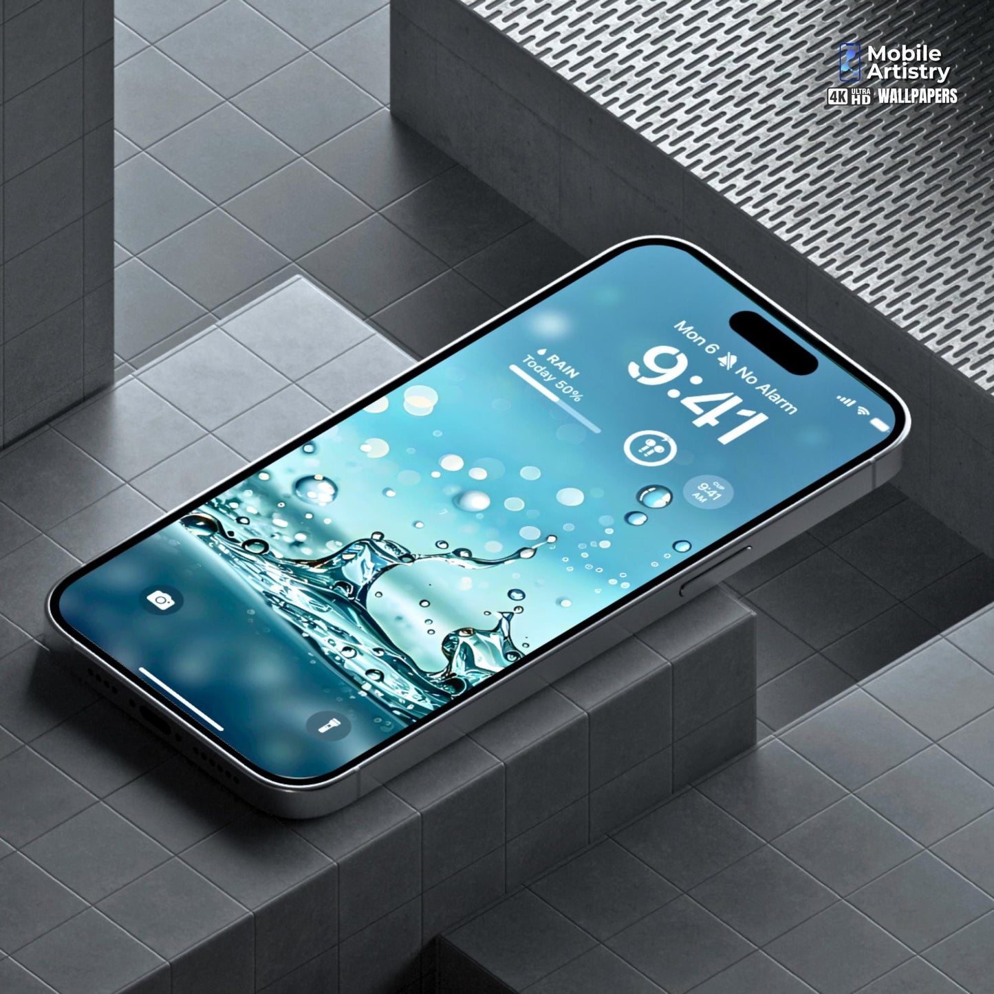 Aqua Splash Phone Wallpaper | 4K HD for iPhone, Android | Customizable Blur Water Background|iOS18 Wallpapers