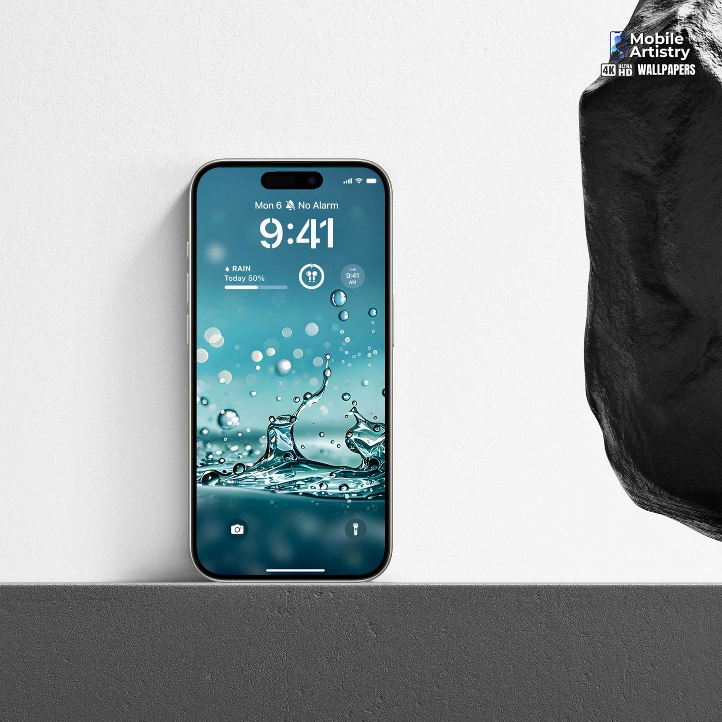 Aqua Splash Phone Wallpaper | 4K HD for iPhone, Android | Customizable Blur Water Background|iOS18 Wallpapers
