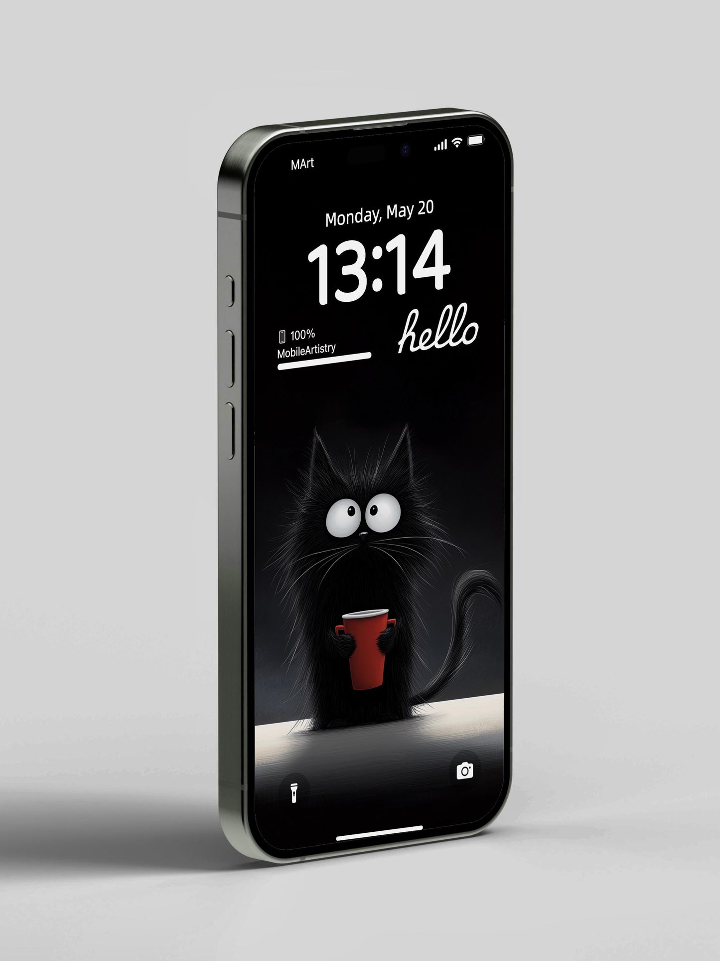Black Cat 4K UHD Phone Wallpaper for iPhone Android - Cute Feline HD Background for Mobile Devices