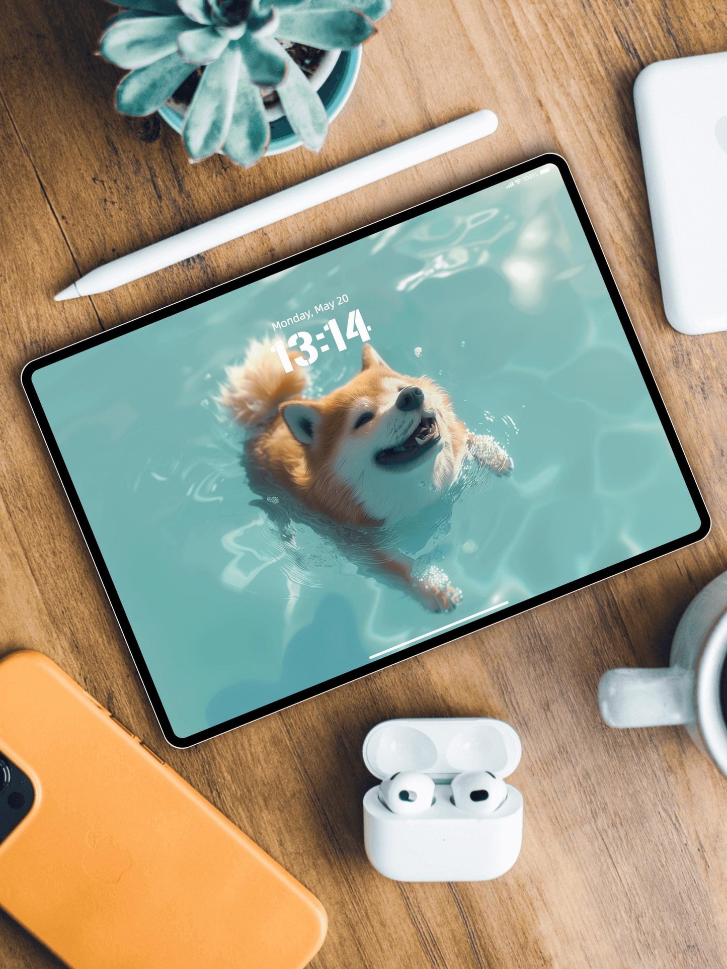 5-Pack 4K UHD Dog Wallpapers | Perfect for iPad, MacBook, Studio Display, and Laptops | Cute Underwater Dog Theme