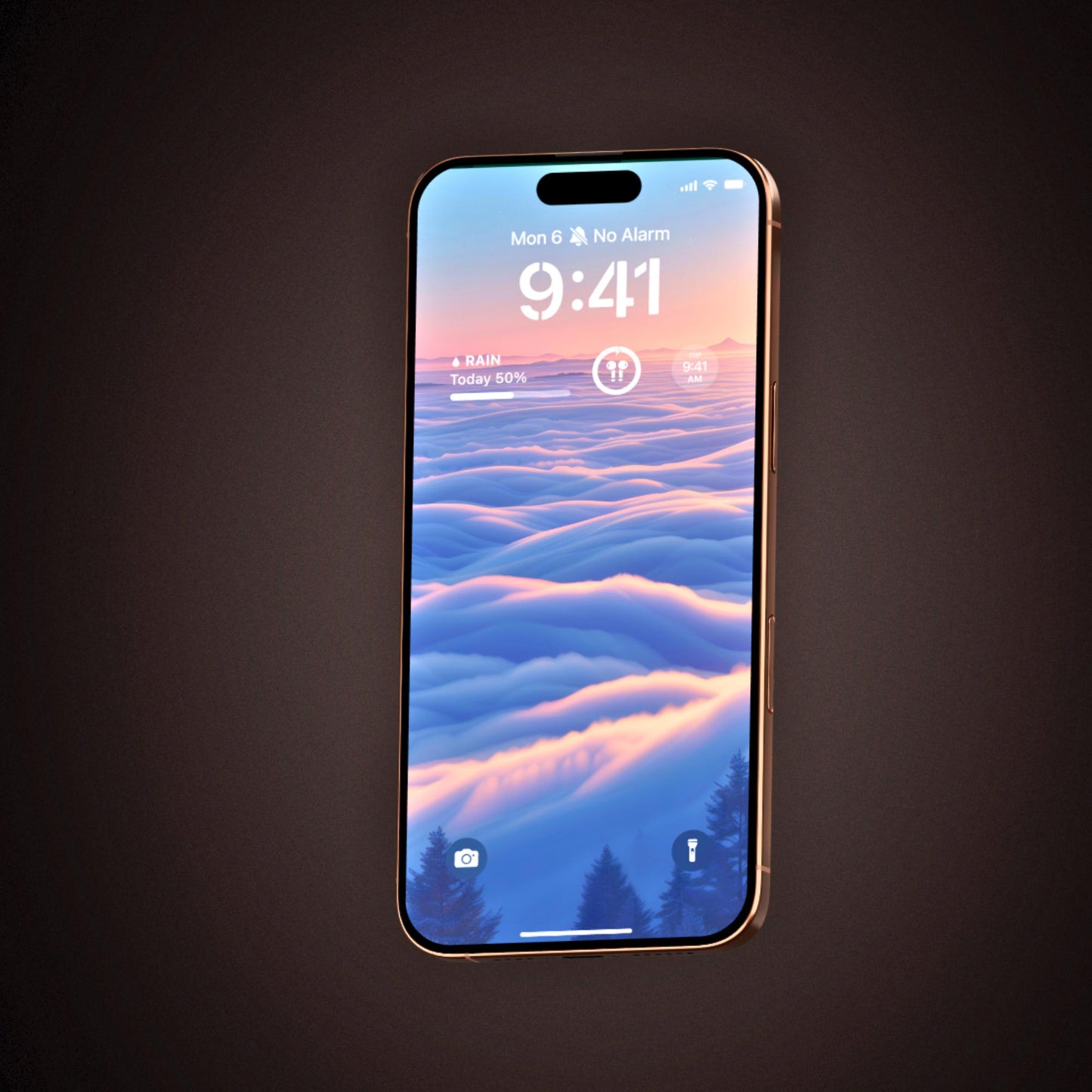 Tranquil Cloudscape Sunrise Wallpaper Set - 4K Ultra HD for Mobile Tablet Desktop - Mountain Sky Scene