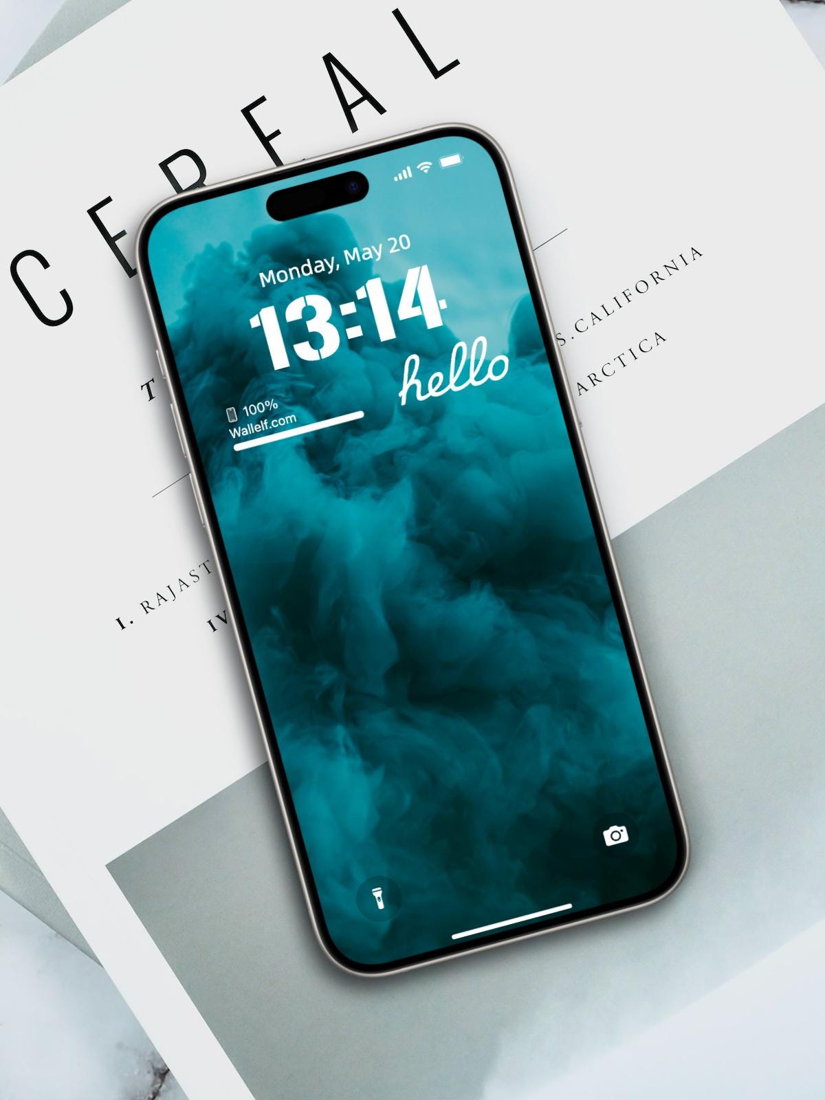 4K Smartphone Wallpaper Set Minimalist Aesthetic for iPhone and Android Bondi Blue Design Lock and Home Screen