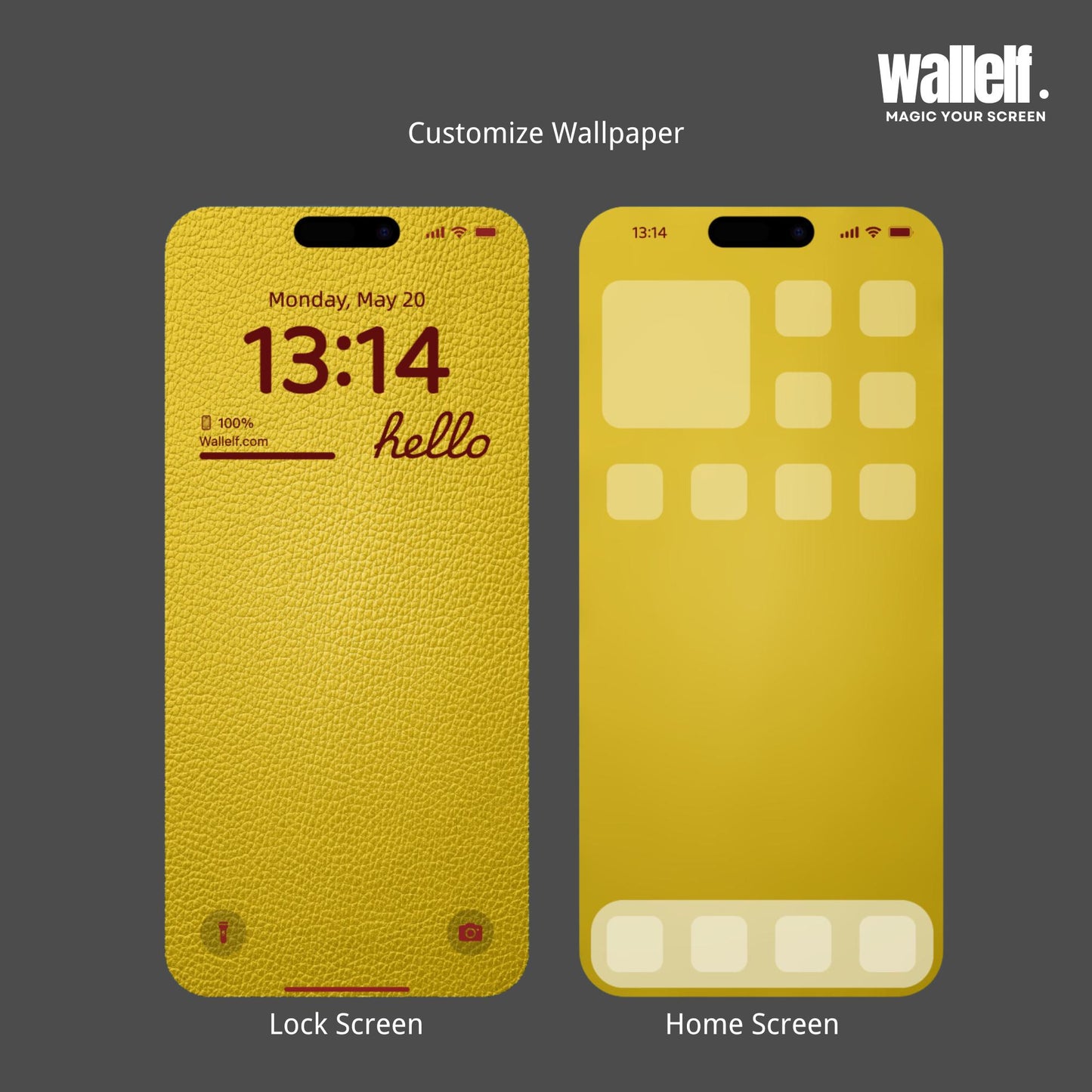 Yellow Leather Texture Wallpaper | 4K HD for iPhone & Android | Bold Elegant Screen Background Design