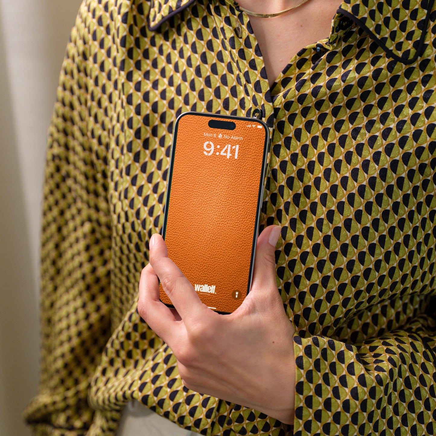 Warm Orange Leather Texture Wallpaper | 4K HD for iPhone & Android | Premium Background Screen Design