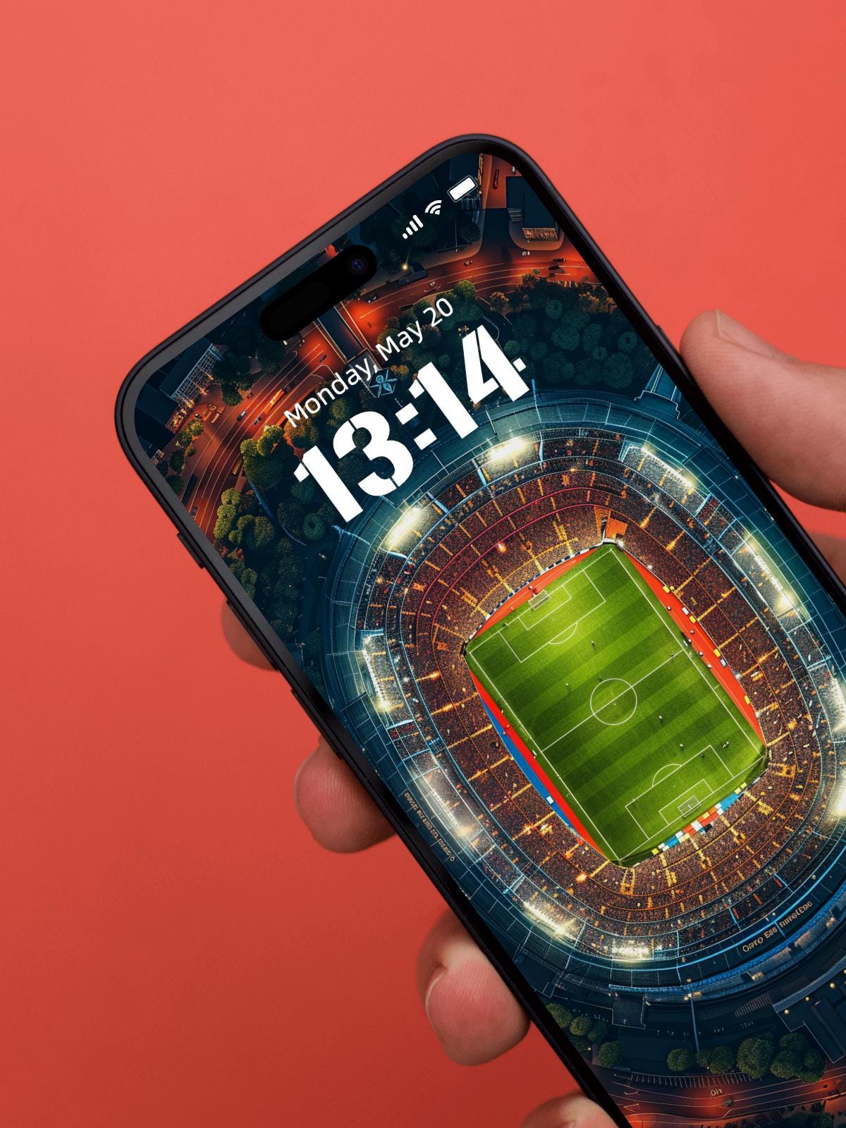 4K Ultra HD Football Stadium Wallpaper Soccer Field Night View for iPhone Android Sports-Themed Digital Background