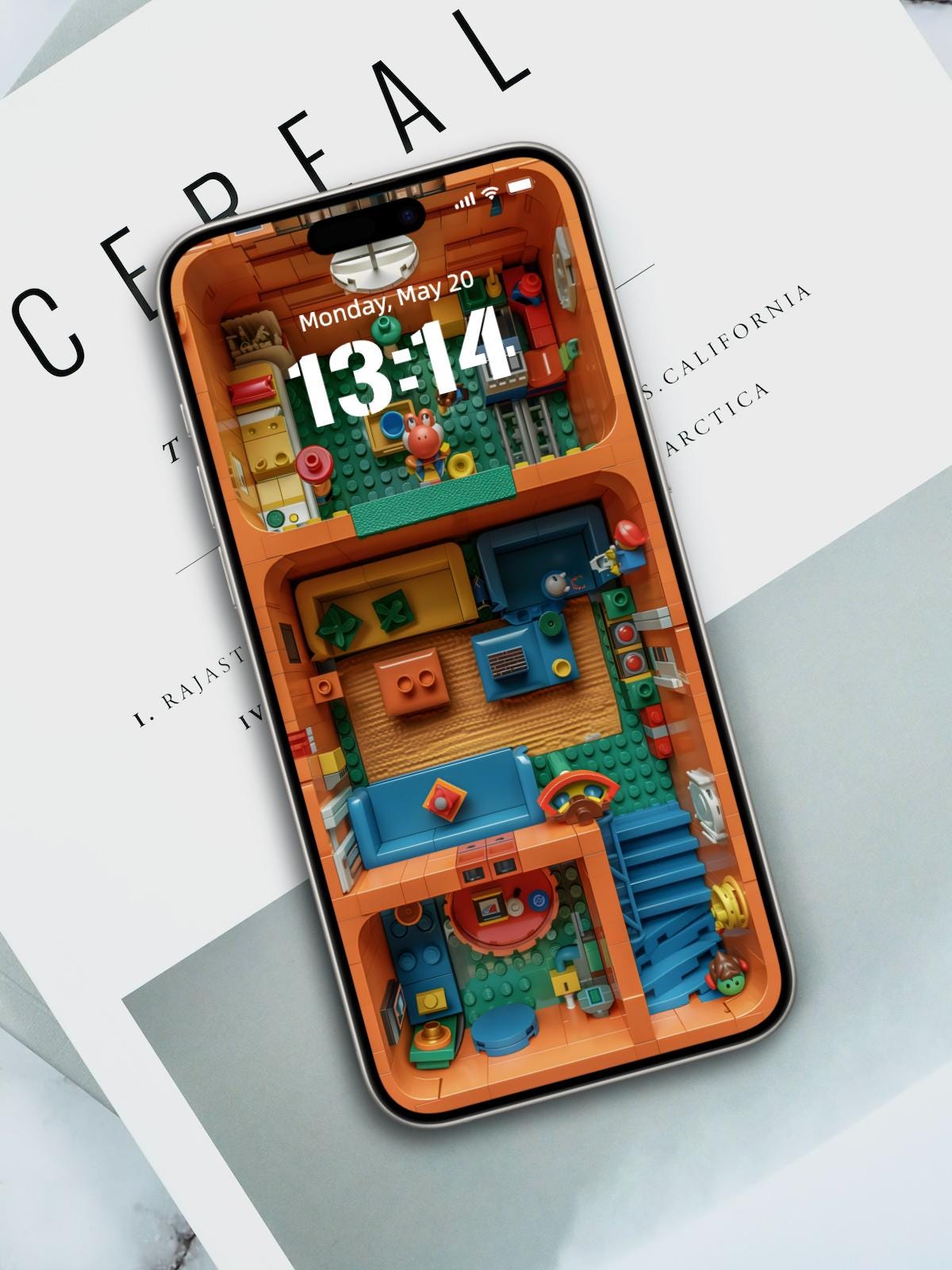 3D Block Room 4K Ultra HD Wallpaper | Colorful Toy Room for iPhone & Android | Creative Digital Art Background
