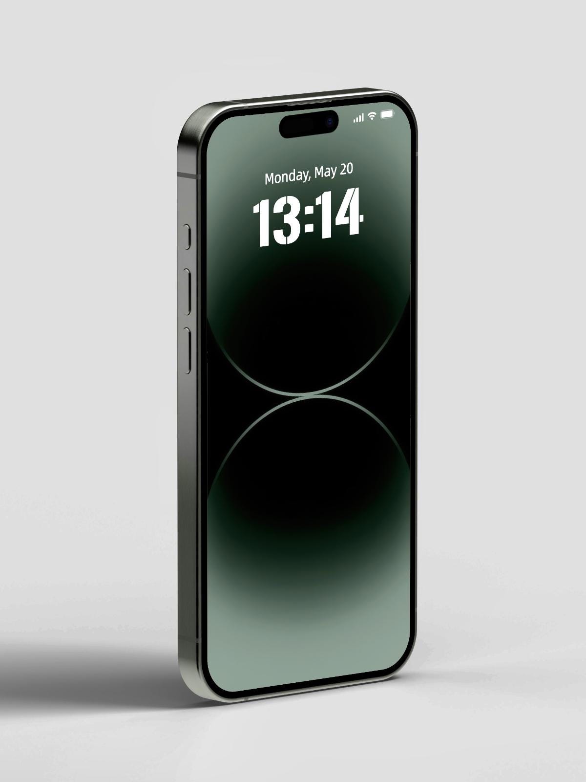4K Ultra HD Dark Gradient iPhone Wallpaper | Minimalist Green and Black Circles Background | Sleek Digital Wallpaper for iPhone & Android