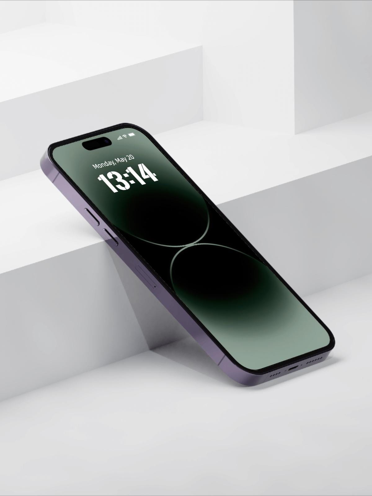 4K Ultra HD Dark Gradient iPhone Wallpaper | Minimalist Green and Black Circles Background | Sleek Digital Wallpaper for iPhone & Android