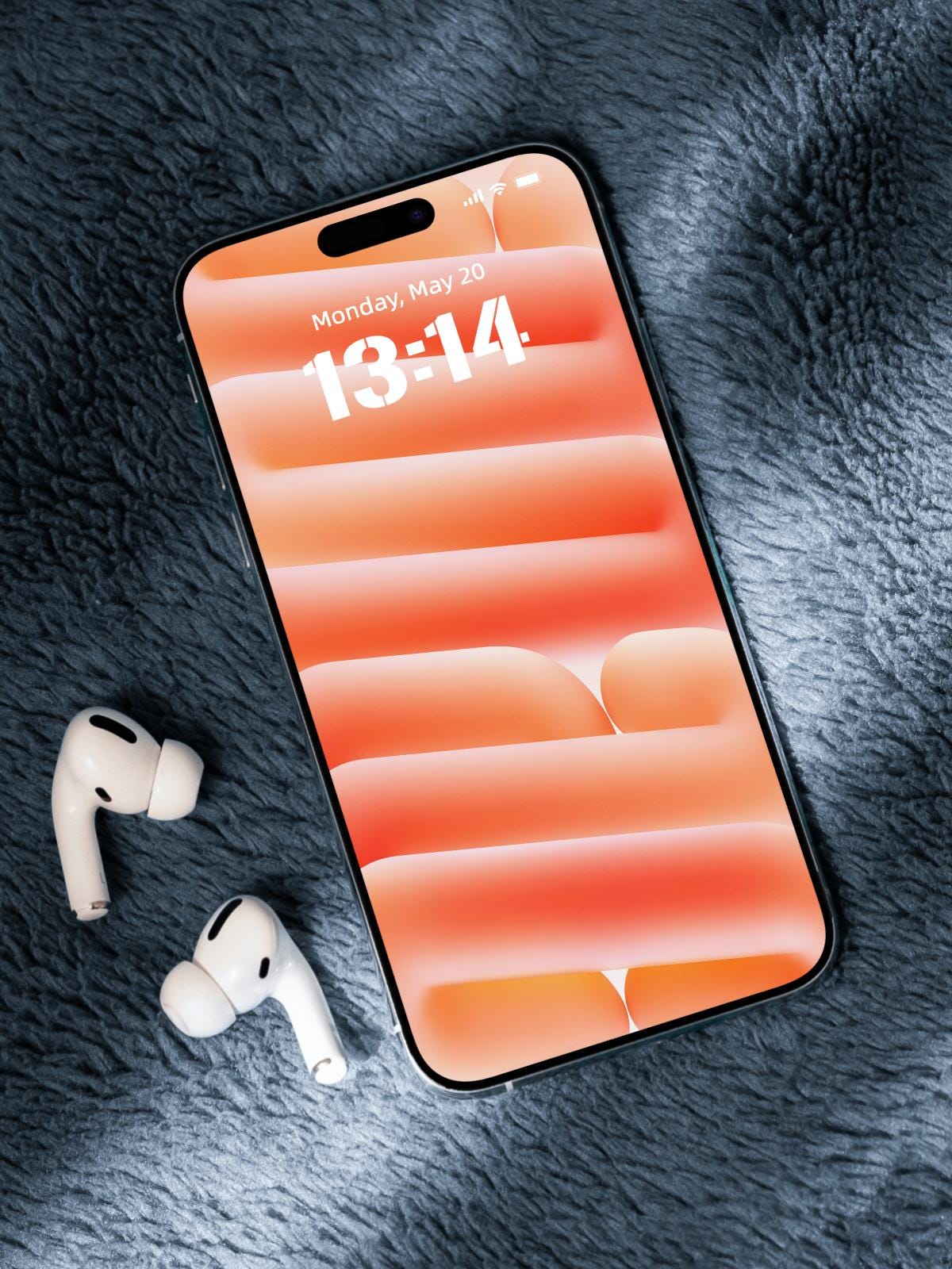 4K Gradient Wallpaper - Warm Orange Minimalist Elegant Phone Background Aesthetic Abstract Design