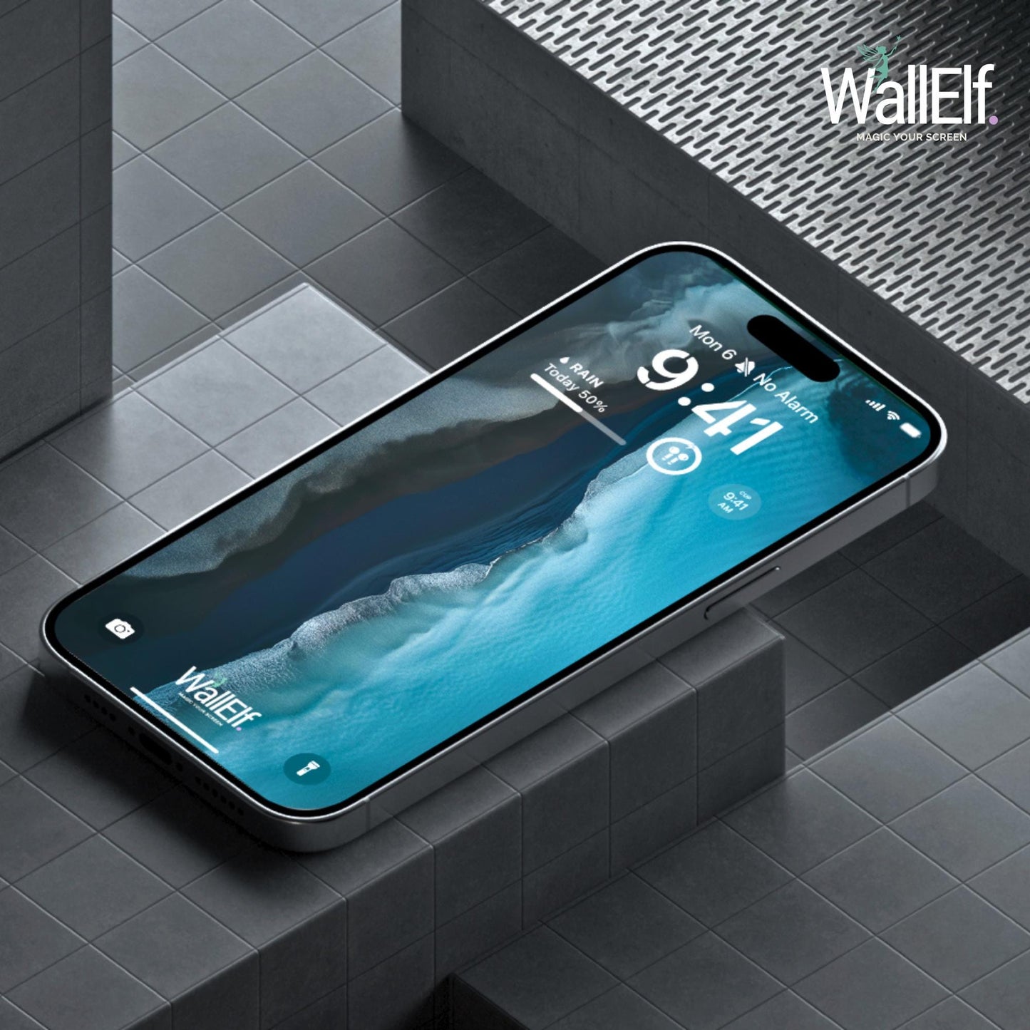 4K Aerial Ocean Wallpaper Set for iPhone Android - Stunning Nature Photography with Home Screen Blur