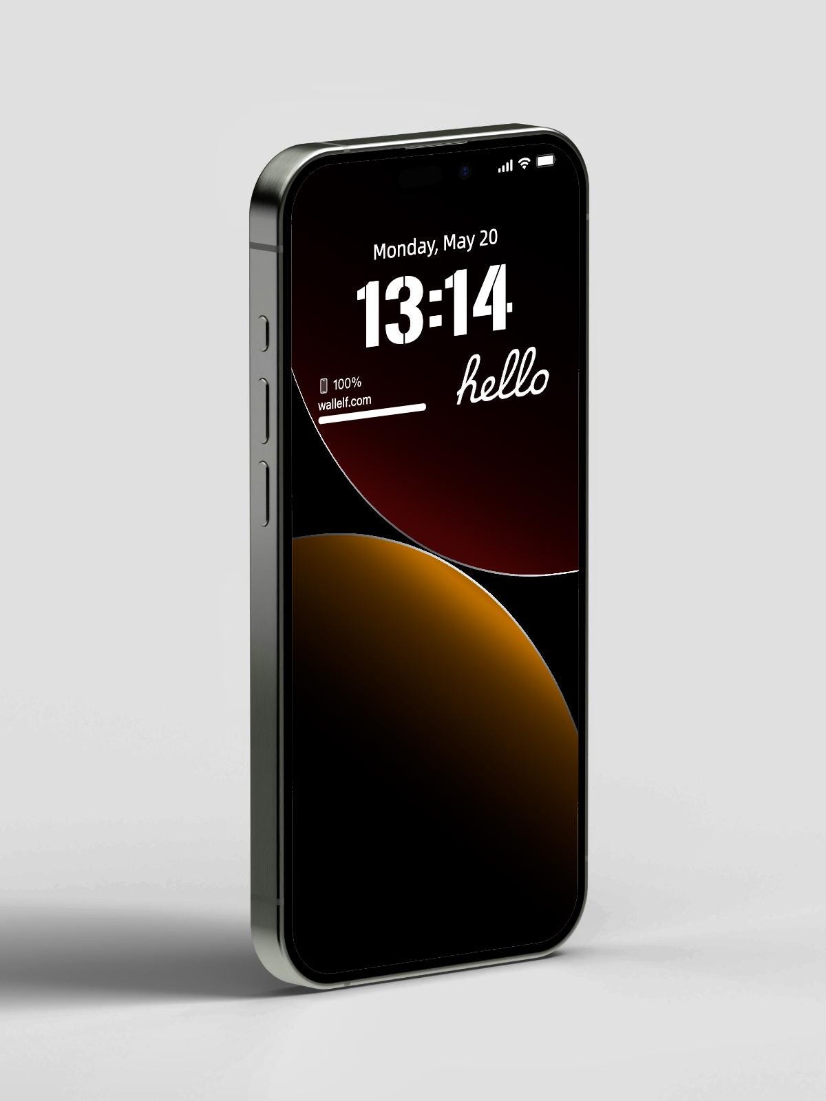 4K Ultra HD Wallpaper Gradient Red Gold Minimalist Background for iPhone Android Modern Luxurious Aesthetic
