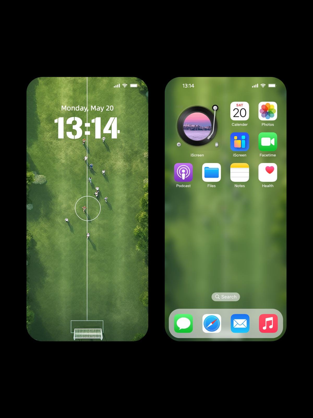 Aerial Soccer Field iPhone Wallpaper | 6K Sports Theme | Green Football Field Background for iOS & Android Devices | 369