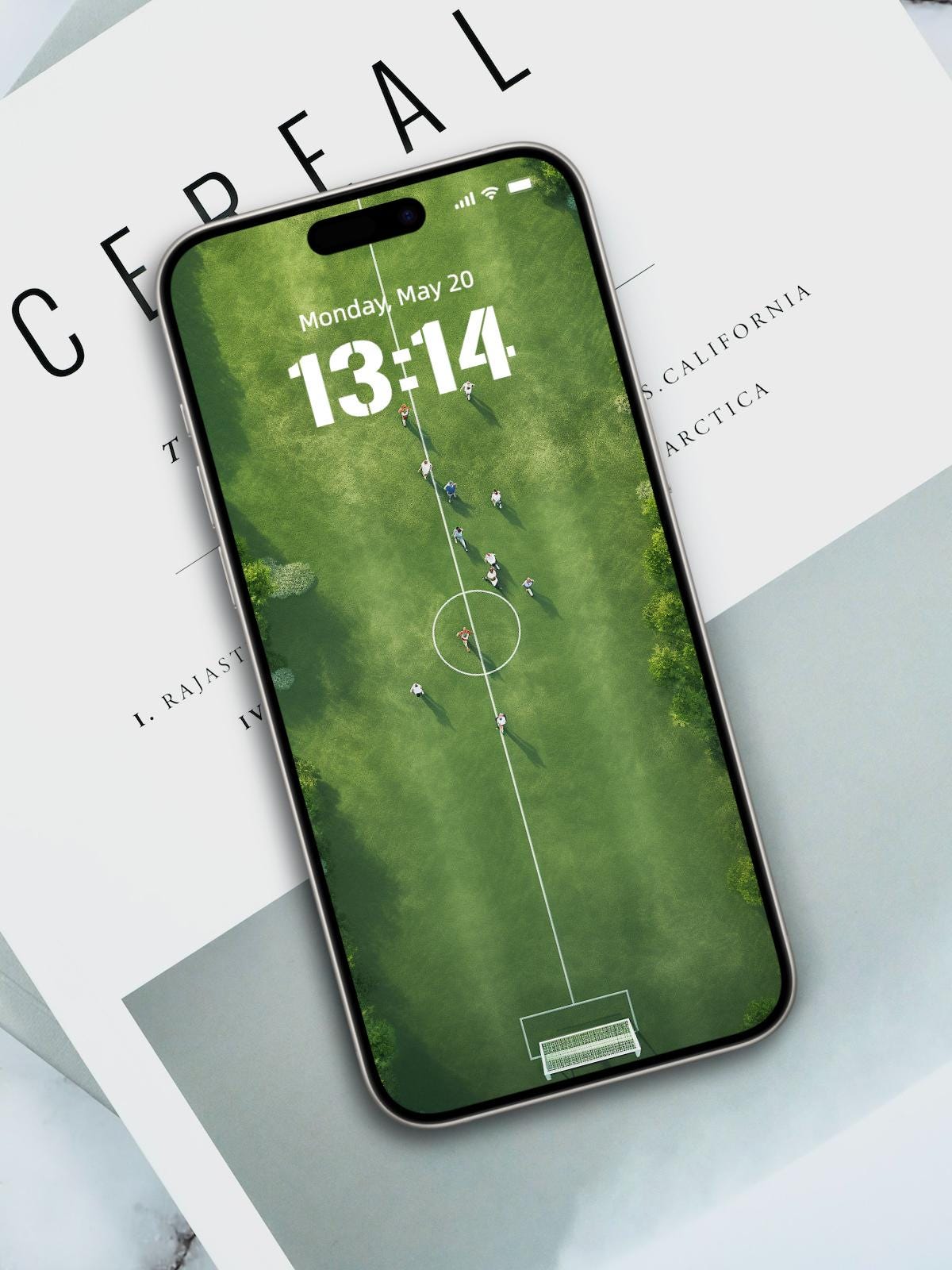 Aerial Soccer Field iPhone Wallpaper | 6K Sports Theme | Green Football Field Background for iOS & Android Devices | 369