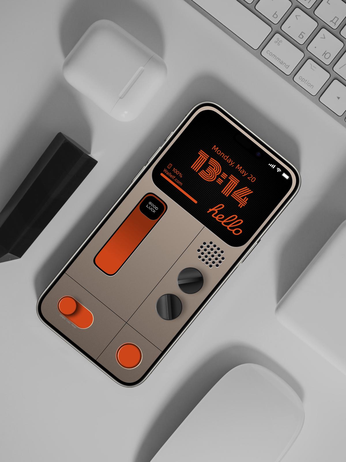 Vintage Retro Audio Control Wallpaper Set for iPhone Android Lock Screen Home Screen 4K Quality