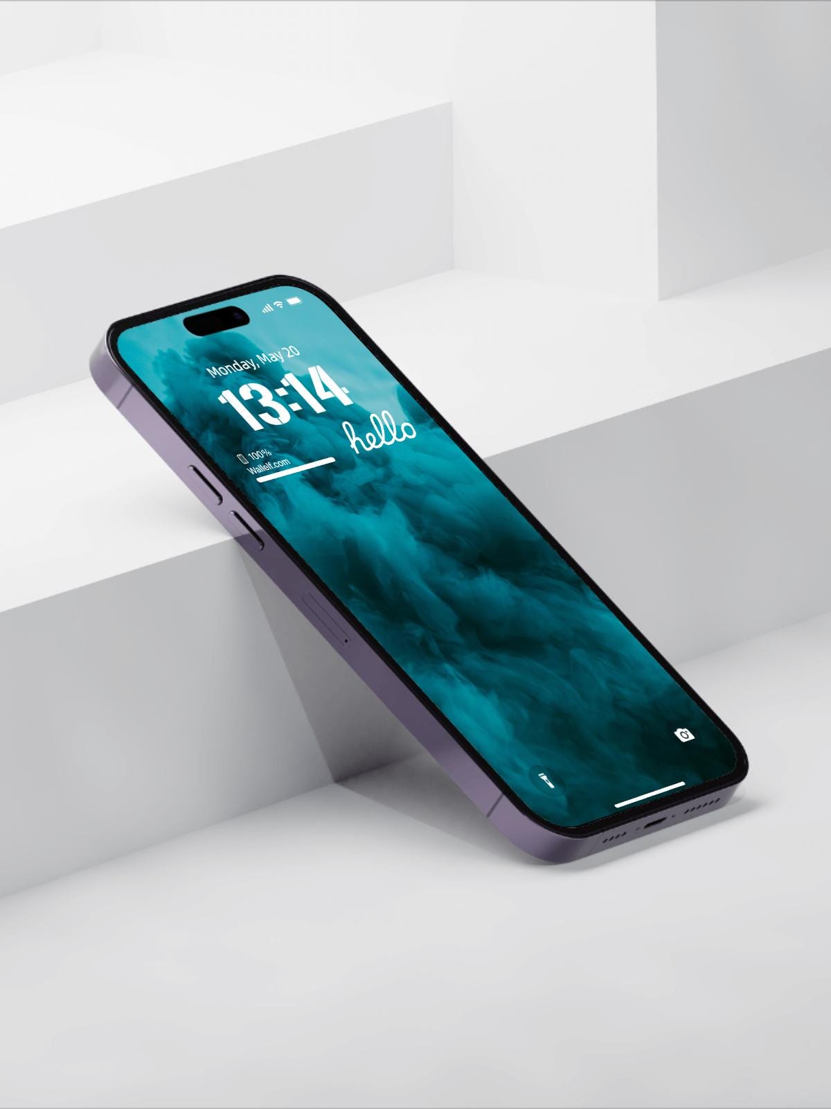 4K Smartphone Wallpaper Set Minimalist Aesthetic for iPhone and Android Bondi Blue Design Lock and Home Screen