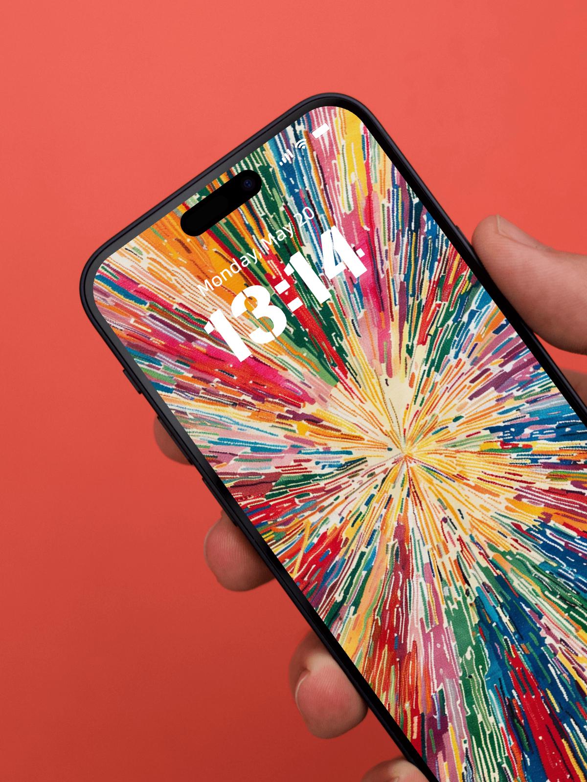 Vivid Color Burst 4K Ultra HD Wallpaper | Abstract Art Explosion Background for iPhone & Android | Dynamic Digital Wallpaper