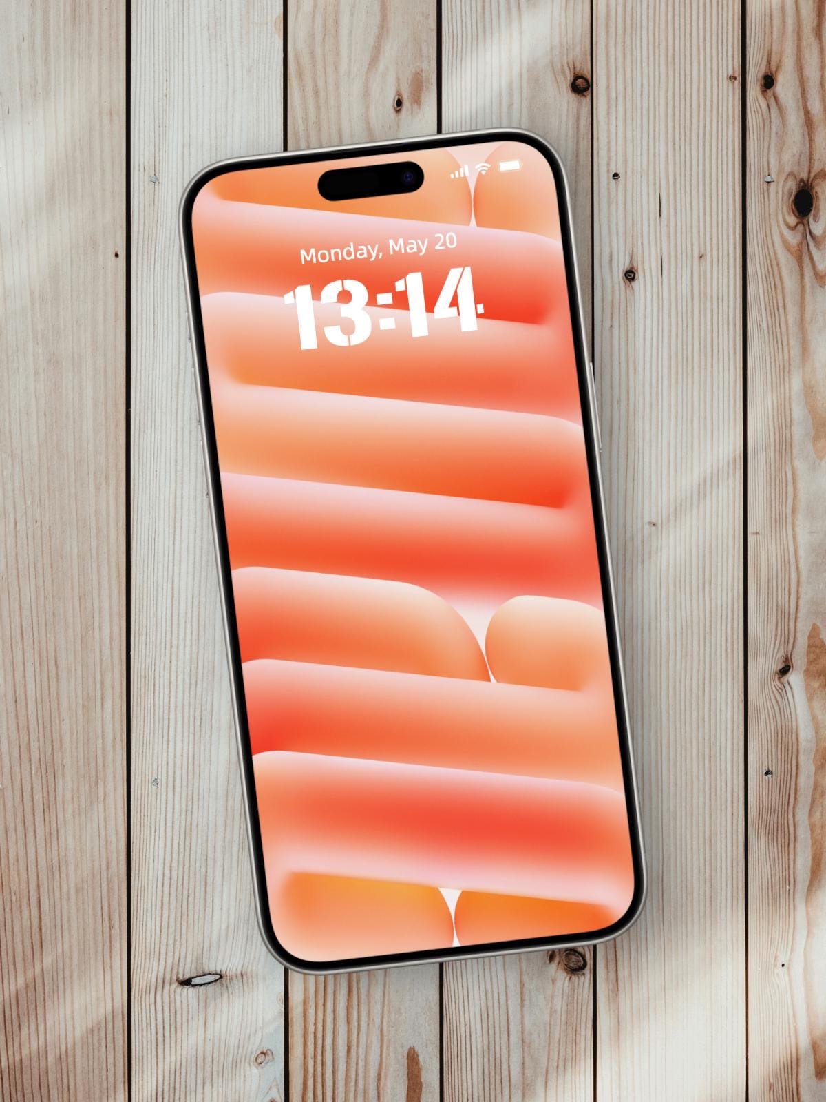 4K Gradient Wallpaper - Warm Orange Minimalist Elegant Phone Background Aesthetic Abstract Design