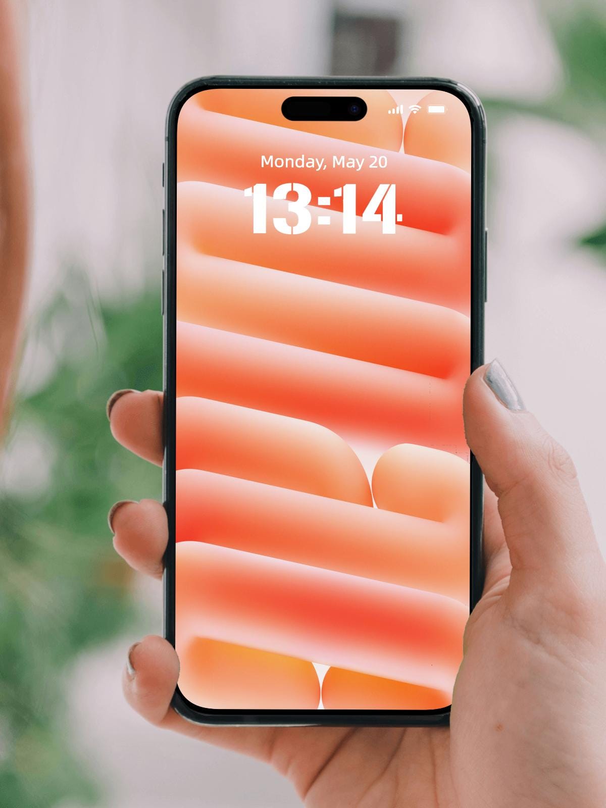 4K Gradient Wallpaper - Warm Orange Minimalist Elegant Phone Background Aesthetic Abstract Design