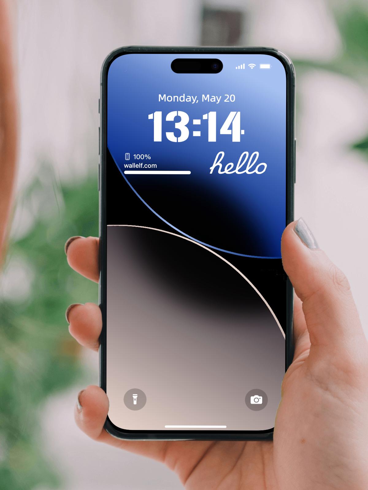 Blue Beige Dual Tone Gradient 4K Wallpaper - Minimalist Modern Aesthetic - iPhone Android Background - Calming Stylish