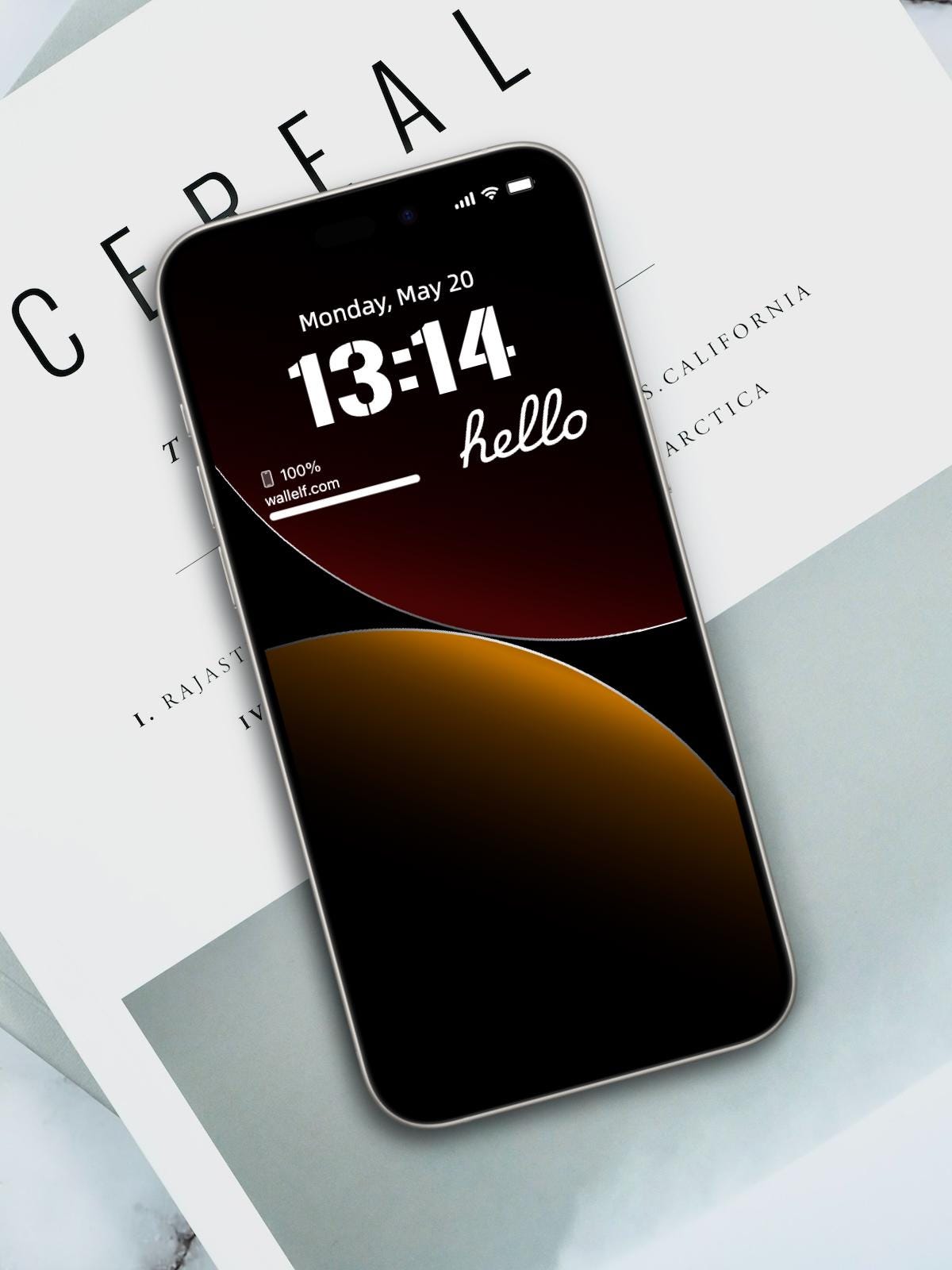 4K Ultra HD Wallpaper Gradient Red Gold Minimalist Background for iPhone Android Modern Luxurious Aesthetic