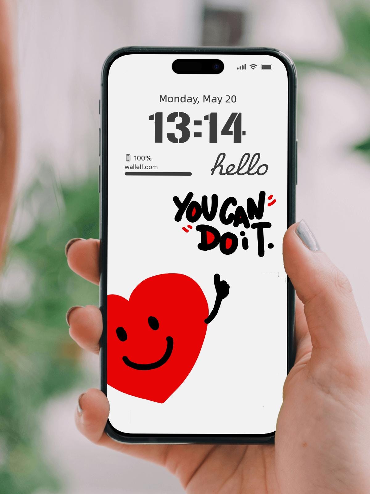 You Can Do It Motivational Wallpaper | Encouraging Quote 4K Phone Background | Cute Minimalist message Wallpaper for iOS & Android | 360