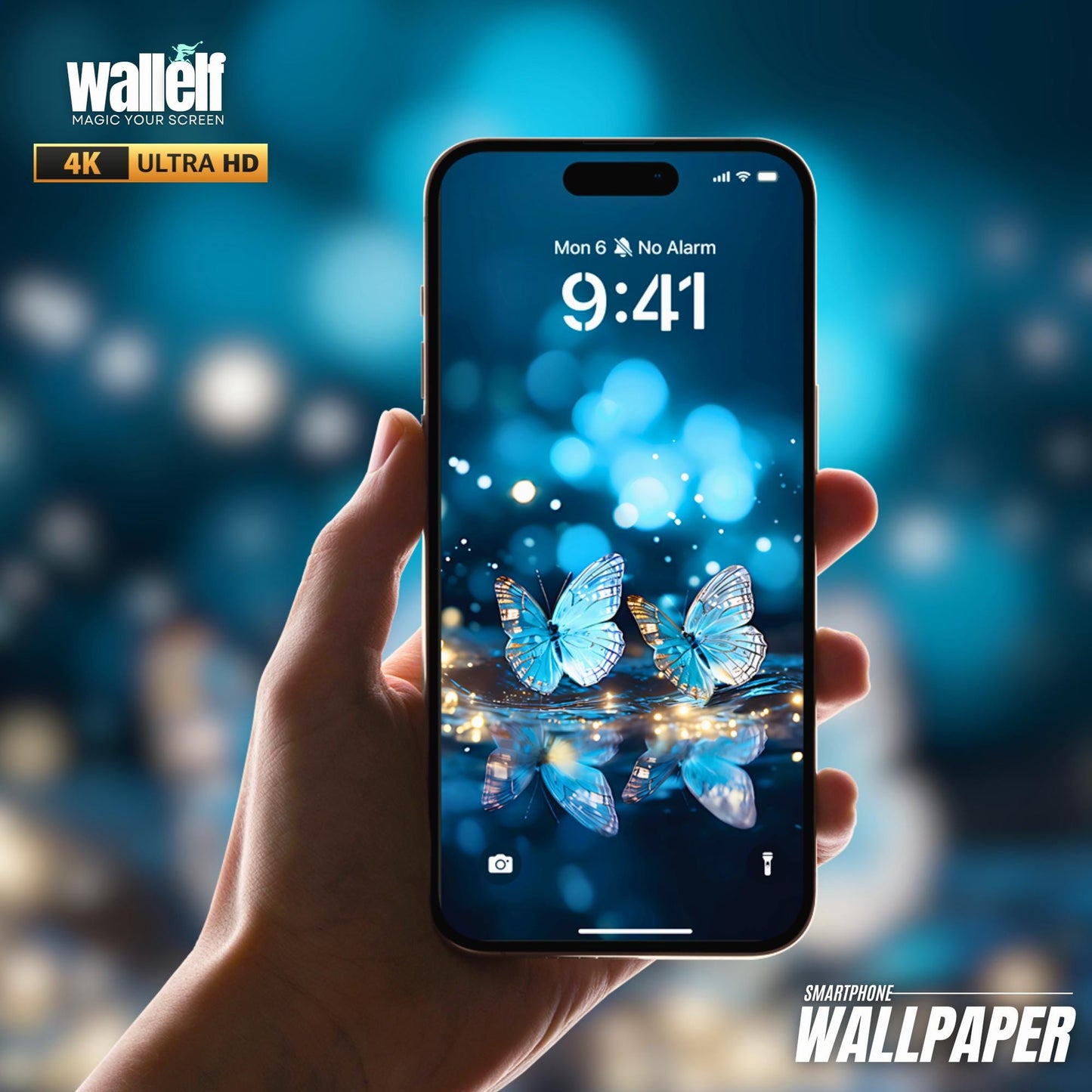 Blue Butterfly Phone Wallpaper Pack | 4K Aesthetic Butterfly Wallpapers for iOS & Android | Digital Download Lock Screen Backgrounds| 429