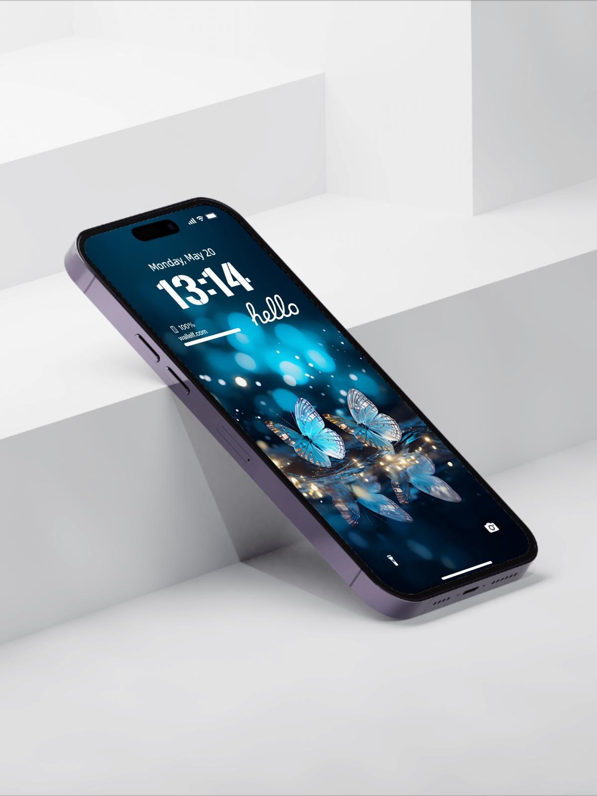 Blue Butterfly Phone Wallpaper Pack | 4K Aesthetic Butterfly Wallpapers for iOS & Android | Digital Download Lock Screen Backgrounds| 429