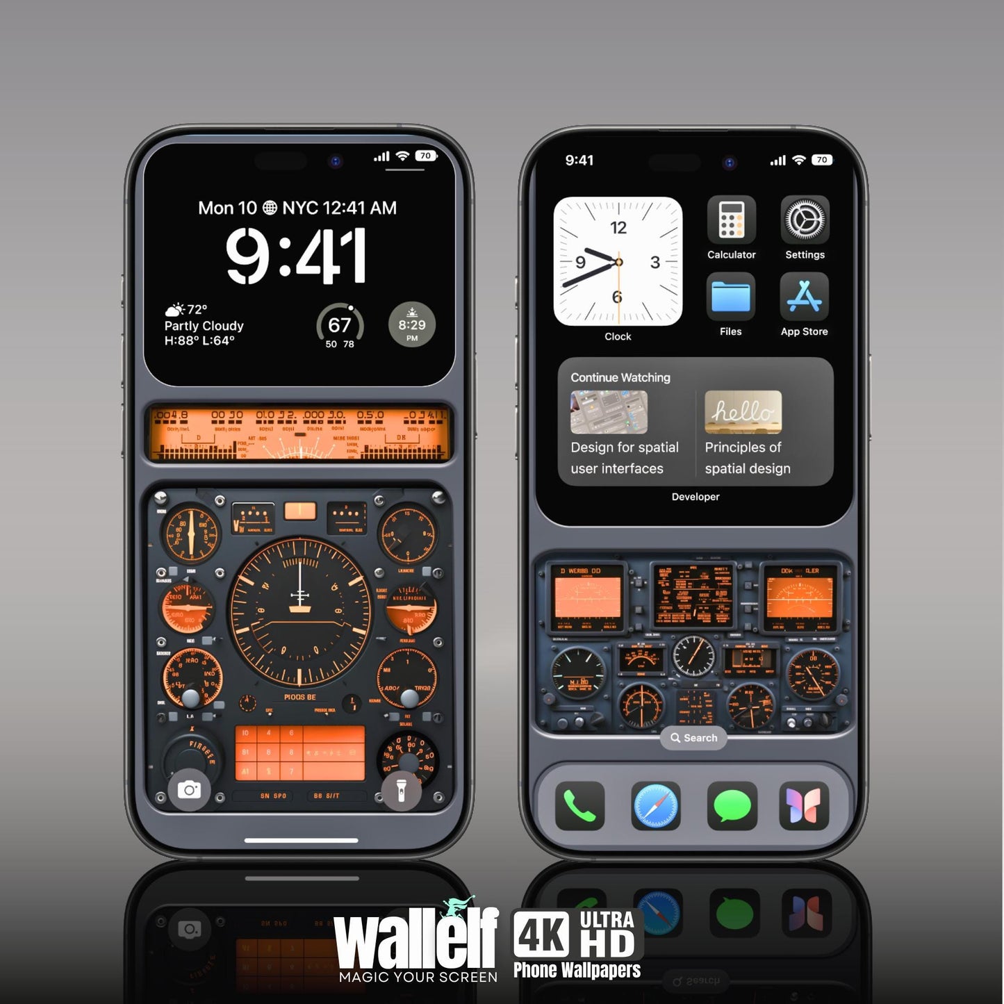 Aviation Cockpit iPhone Wallpaper | Airplane Dashboard iOS 4K Lock & Home Screen | Digital Wallpaper | Industrial Aviation Aesthetic | 485