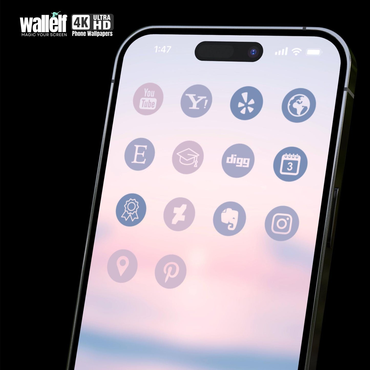 100 Minimalist iOS App Icons & Sunset Beach Wallpaper Bundle | 4 Wallpapers for iPhone iPad | Lock Home Screens| 462