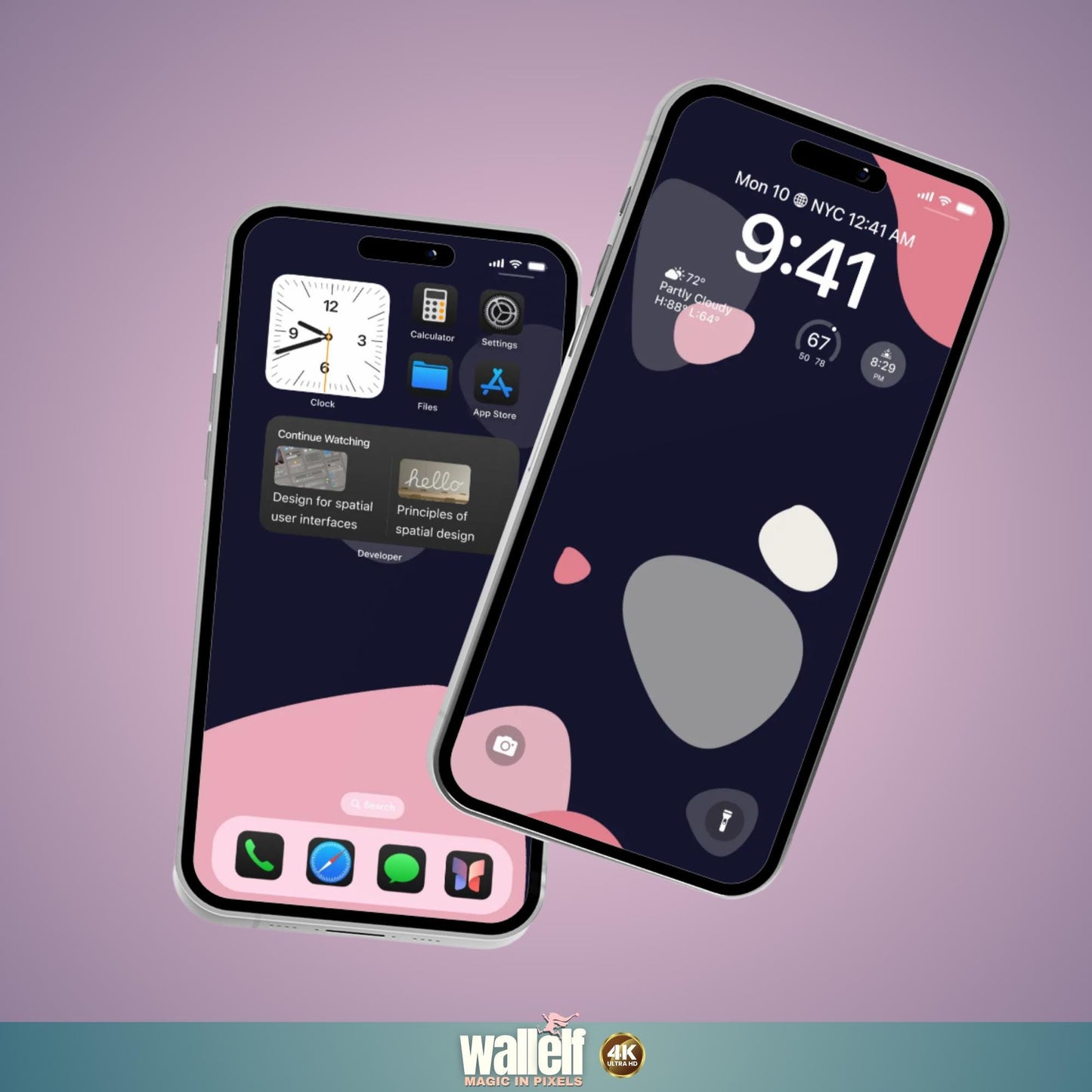 Abstract Navy and Pink iPhone Wallpaper | Minimalist iOS 4K Wallpaper | Elegant Design | Lock Home Screen Wallpaper | Phone Wallpaper | 472