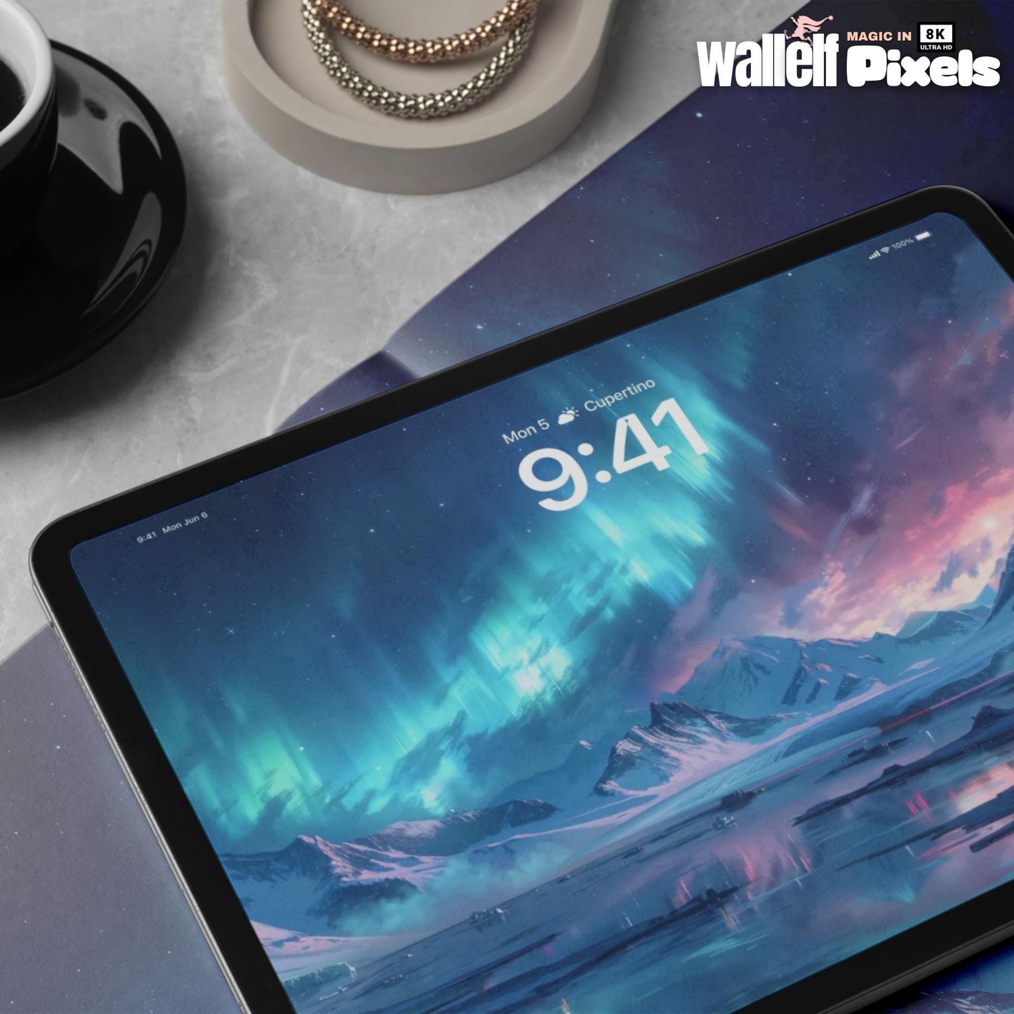 8K Aurora Borealis Wallpaper Bundle | Northern Lights Digital Background for iPhone, iPad, MacBook & Desktop | Arctic Scenic | 492