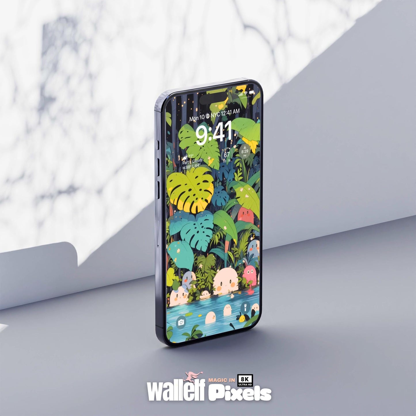 8K Cute Aesthetic Jungle-Themed Wallpaper Bundle | Desktop, iPhone, iPad & MacBook Backgrounds | Whimsical Forest Design | 493