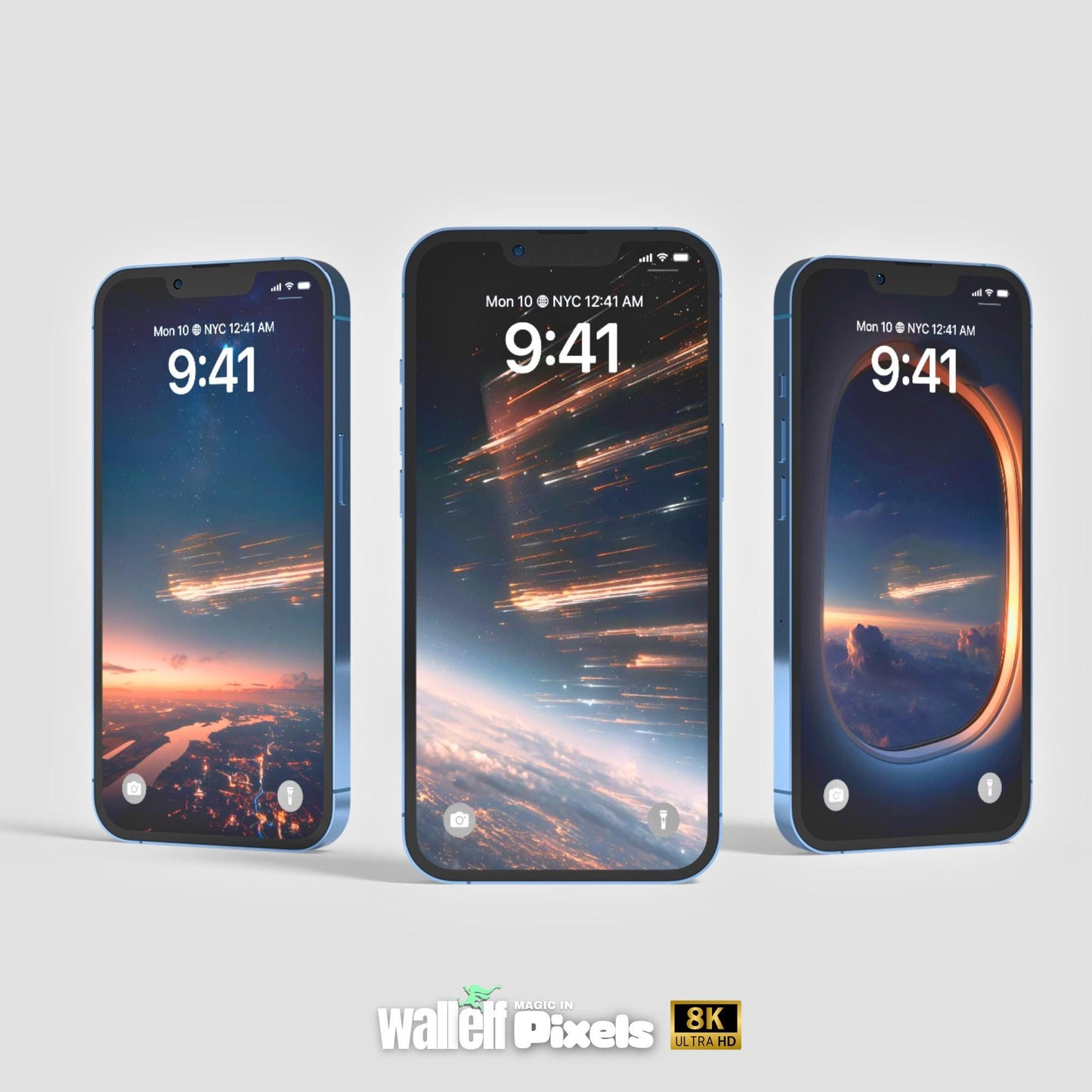 8K Artificial Celestial Rain Smartphone Wallpaper Bundle | iPhone & Android Space-Inspired Backgrounds | Futuristic Lock Screen | 499