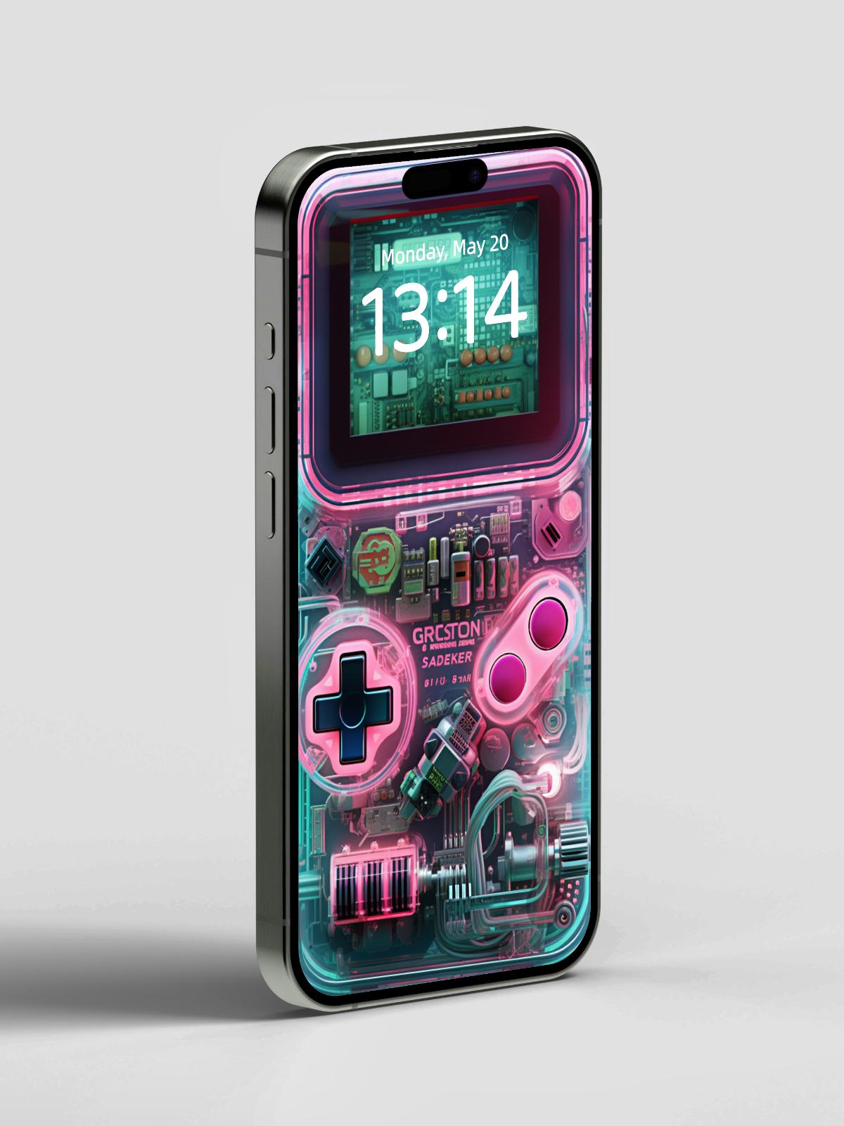 6 Gameboy Retro 3D Phone Wallpaper | 4K HD iPhone & Android | Vintage Handheld Console Design｜Instant Digital Download
