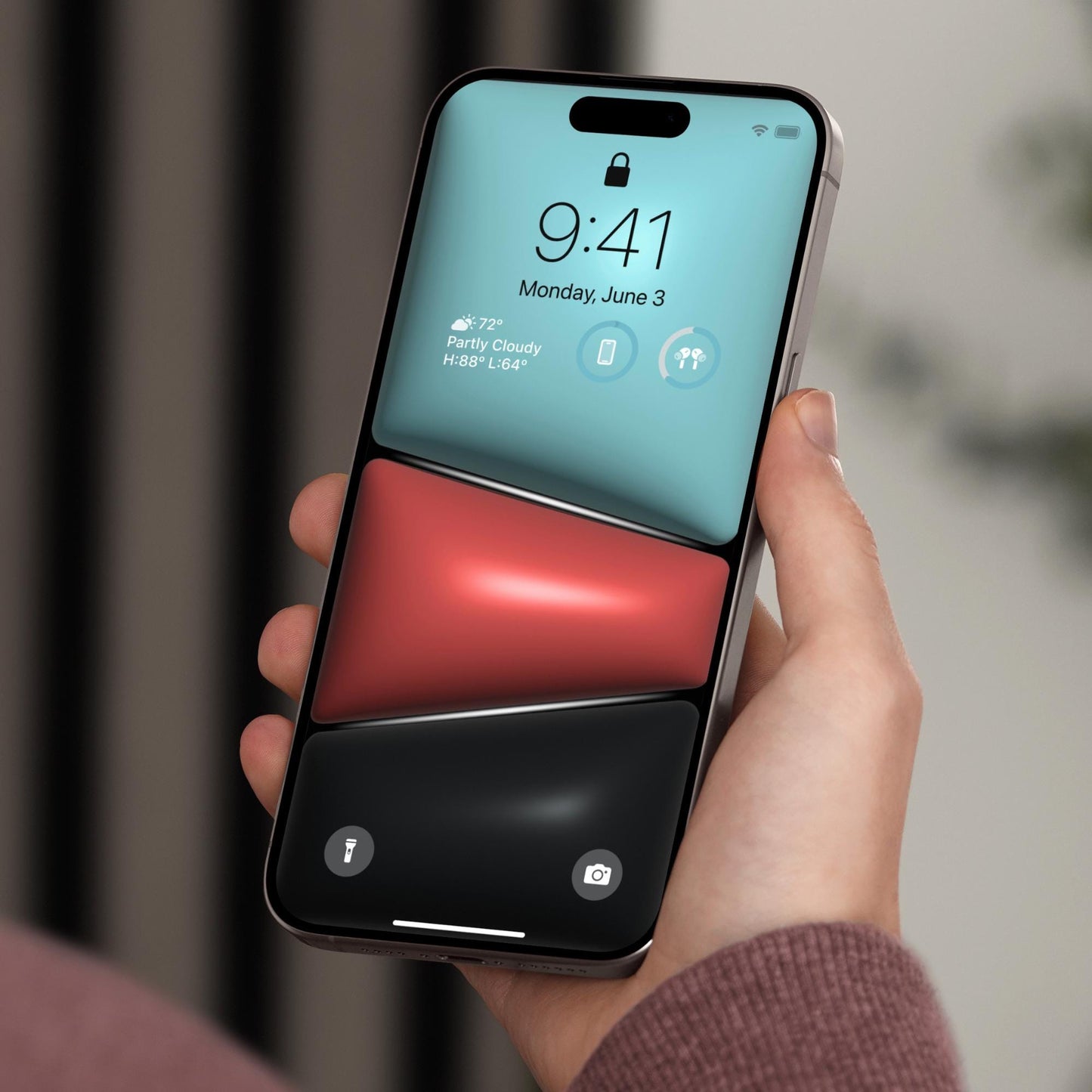 Colorful Inflated Pillow 4K iPhone Wallpapers | Geometric 3D Effect | Home & Lock Screen Set | Minimalist Pastel Backgrounds