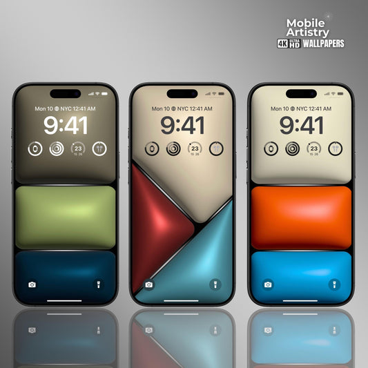 3D Abstract iPhone Wallpaper Set | Geometric Backgrounds | Modern Aesthetic Screen | 4K HD Mobile Wallpapers | iPhone Android Wallpaper