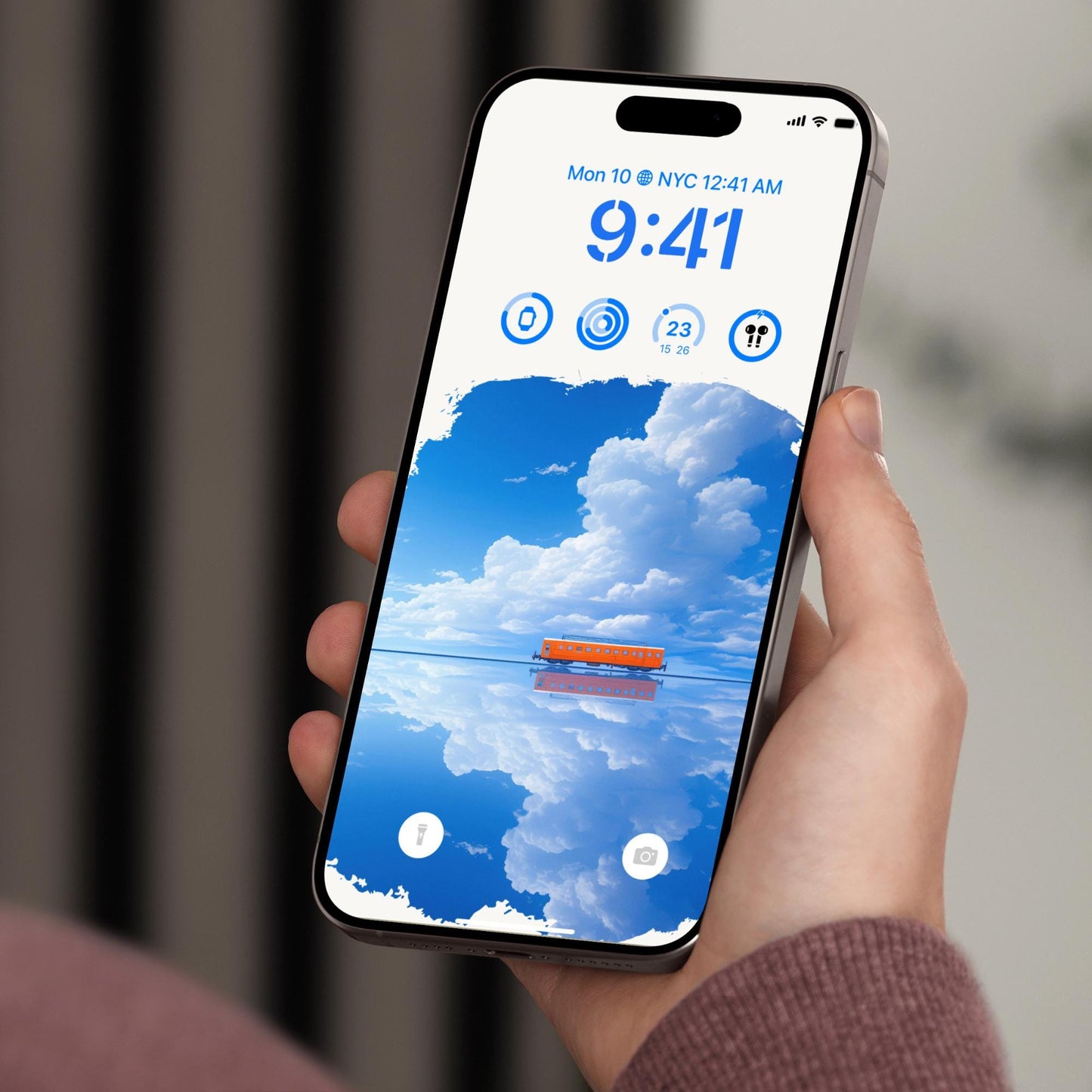 Sky Mirror iPhone Wallpaper | Reflective Cloudscape Phone Background | Dreamy Nature Aesthetic Home Screen | Android Wallpaper HD