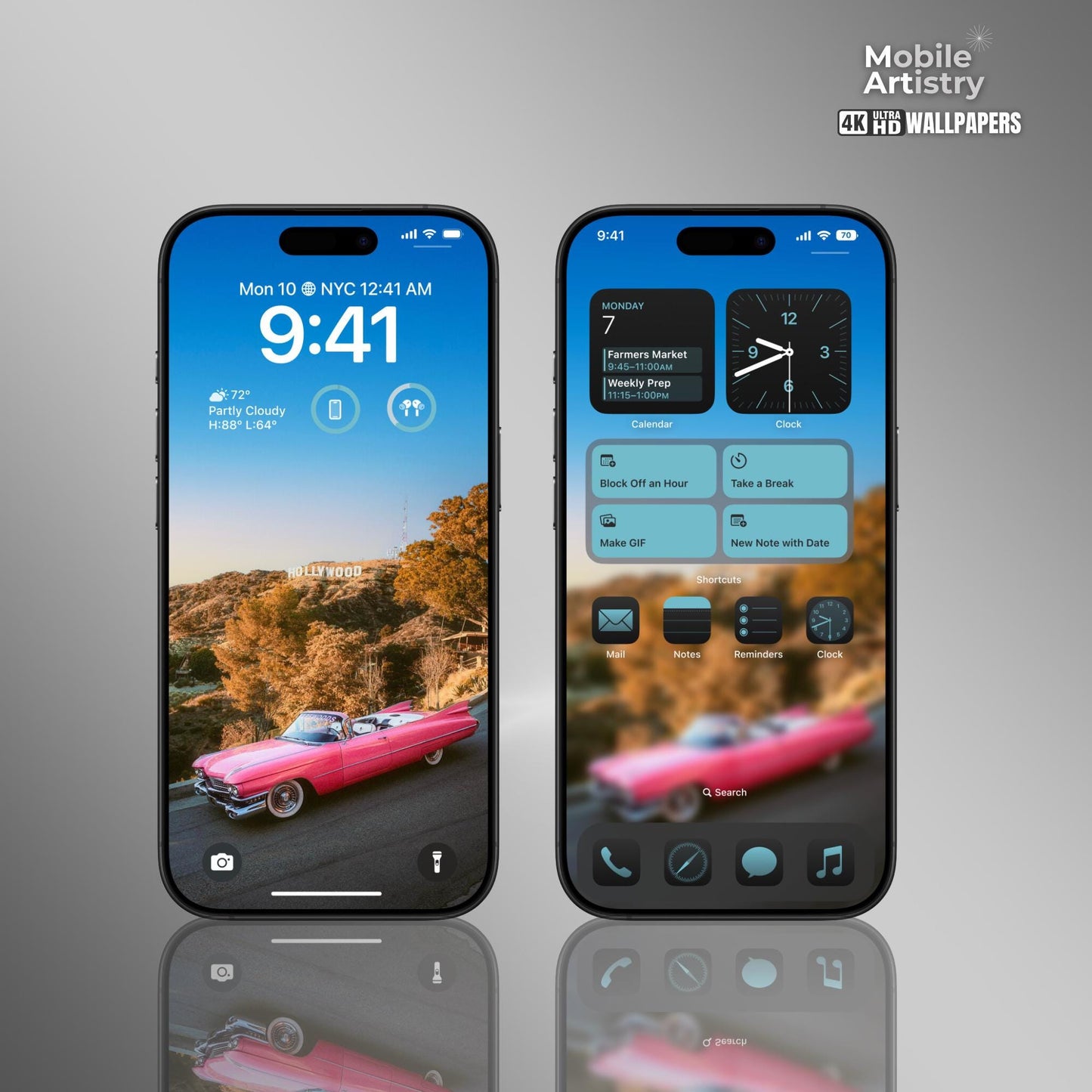 Retro Hollywood Car iPhone Wallpaper ｜California Nostalgia  Screen ｜ Vintage Aesthetic Phone Background  Android HD Lock Screen