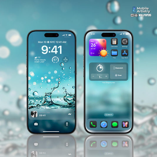 Aqua Splash Phone Wallpaper | 4K HD for iPhone, Android | Customizable Blur Water Background|iOS18 Wallpapers